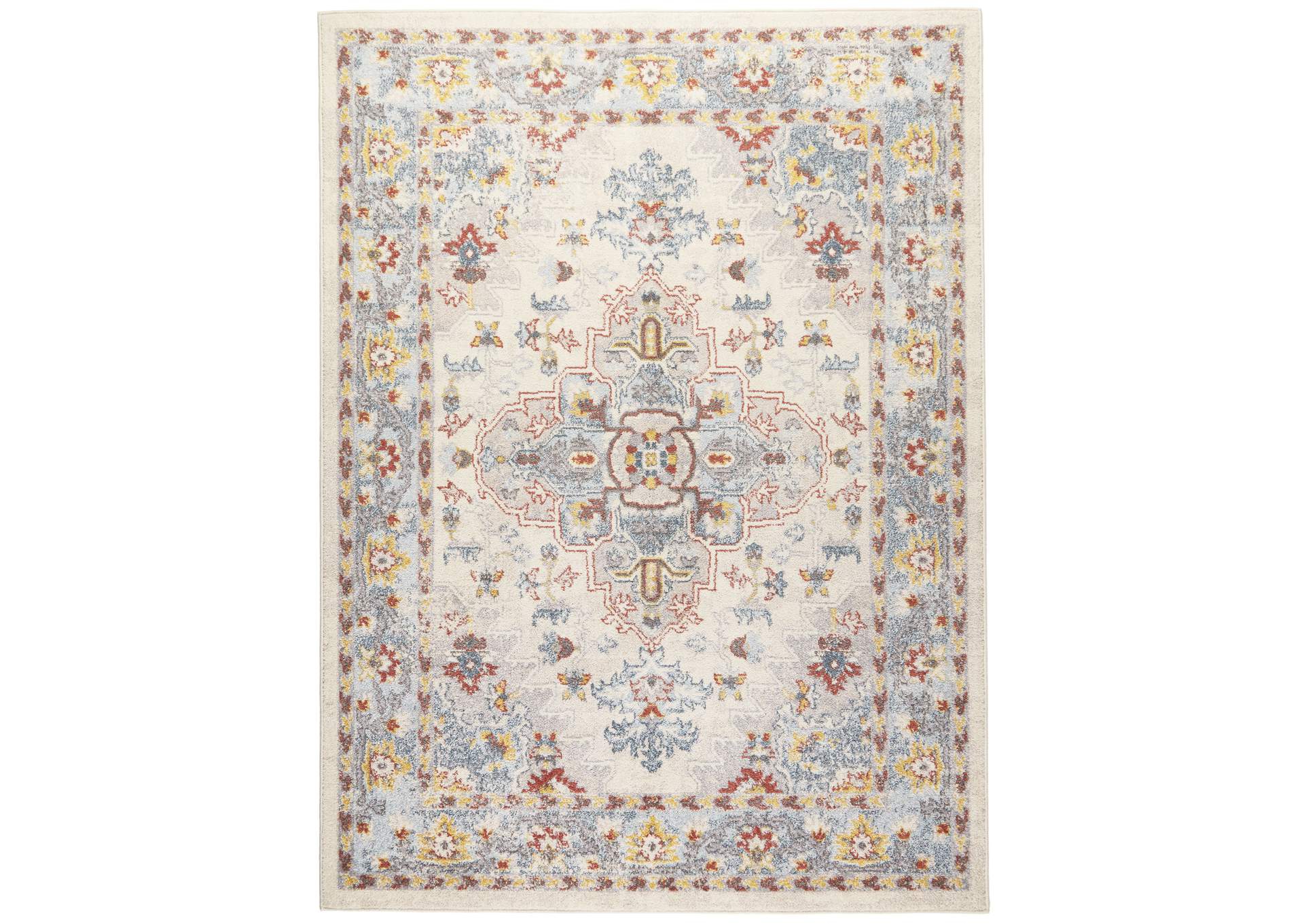 Venice Loreta Area Rug Ivory/Blue, 20"x31",Home Dynamix