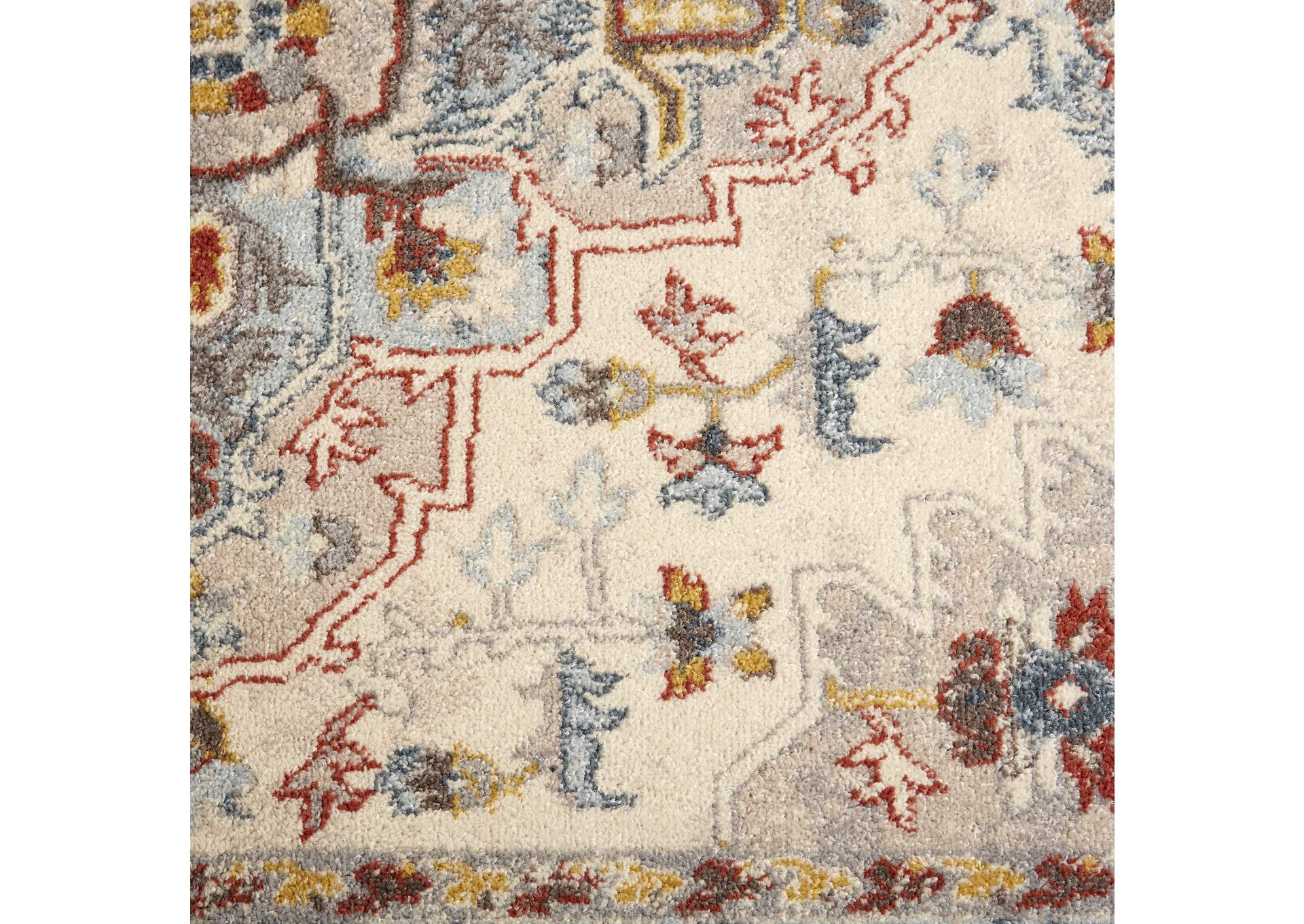 Venice Loreta Area Rug Ivory/Blue, 20"x31",Home Dynamix