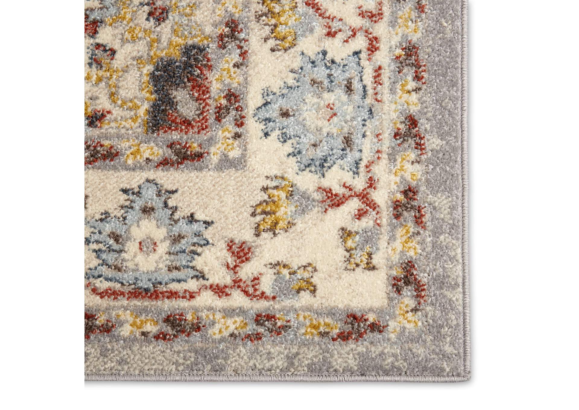 Venice Loreta Area Rug Gray/Ivory, 20"x31",Home Dynamix