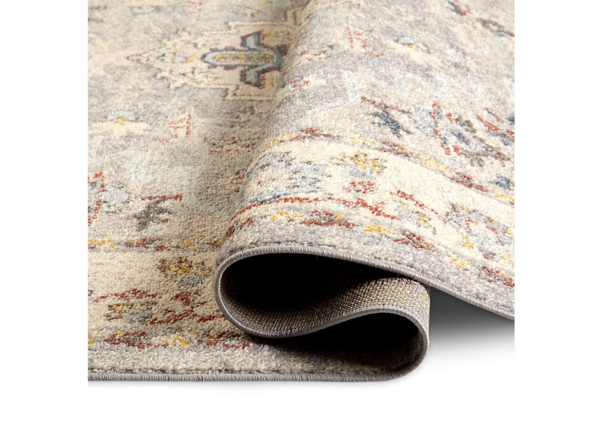 Venice Loreta Area Rug Gray/Ivory, 20"x31",Home Dynamix