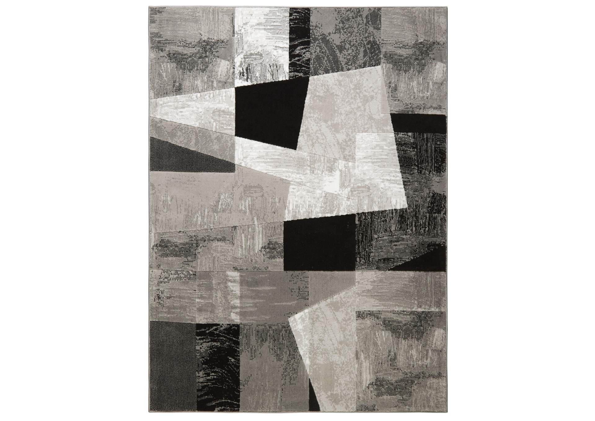 Catalina Bismark Area Rug Gray/Black, 5'3"x7'2",Home Dynamix