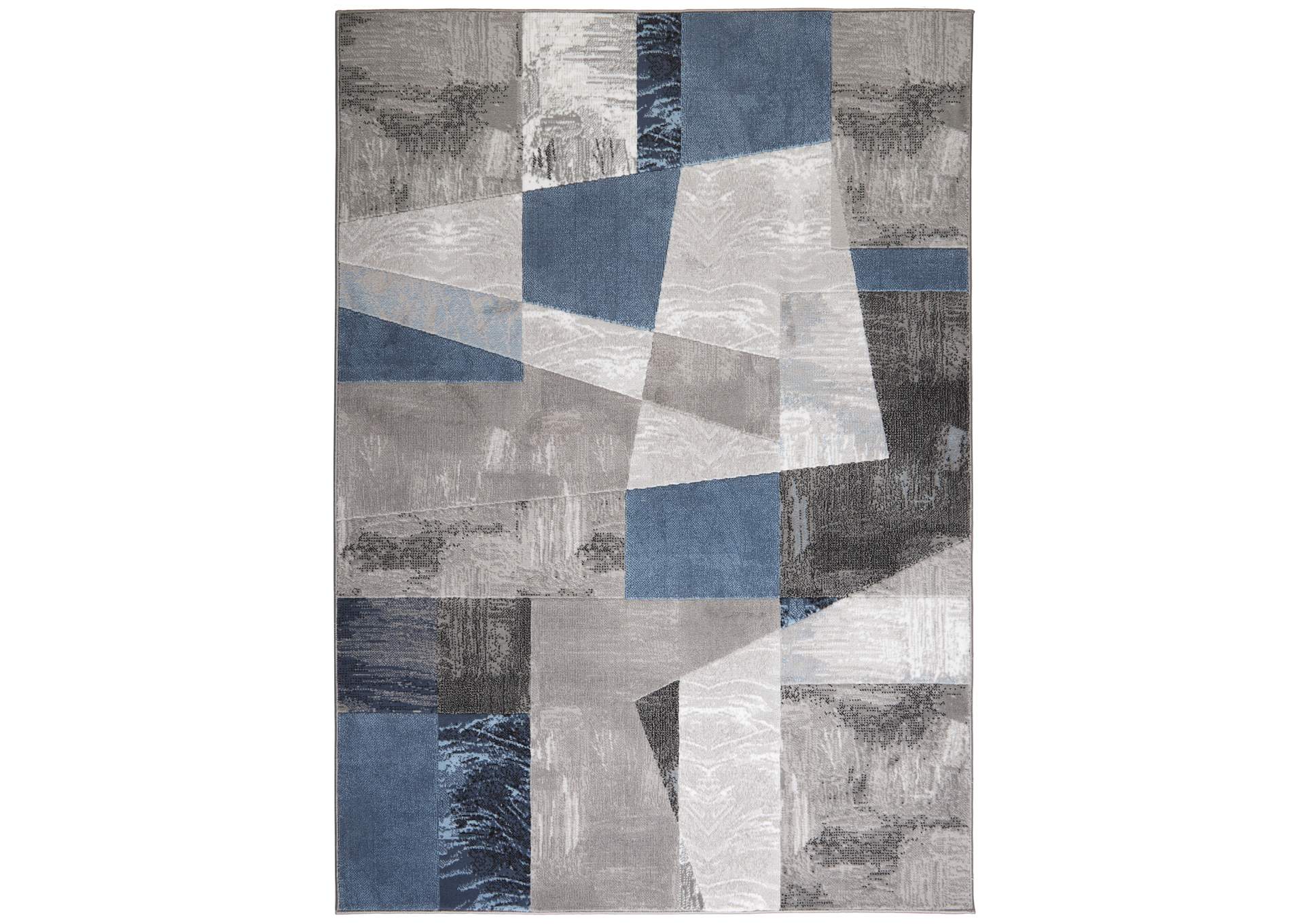 Catalina Bismark Area Rug Gray/Blue, 5'3"x7'2",Home Dynamix