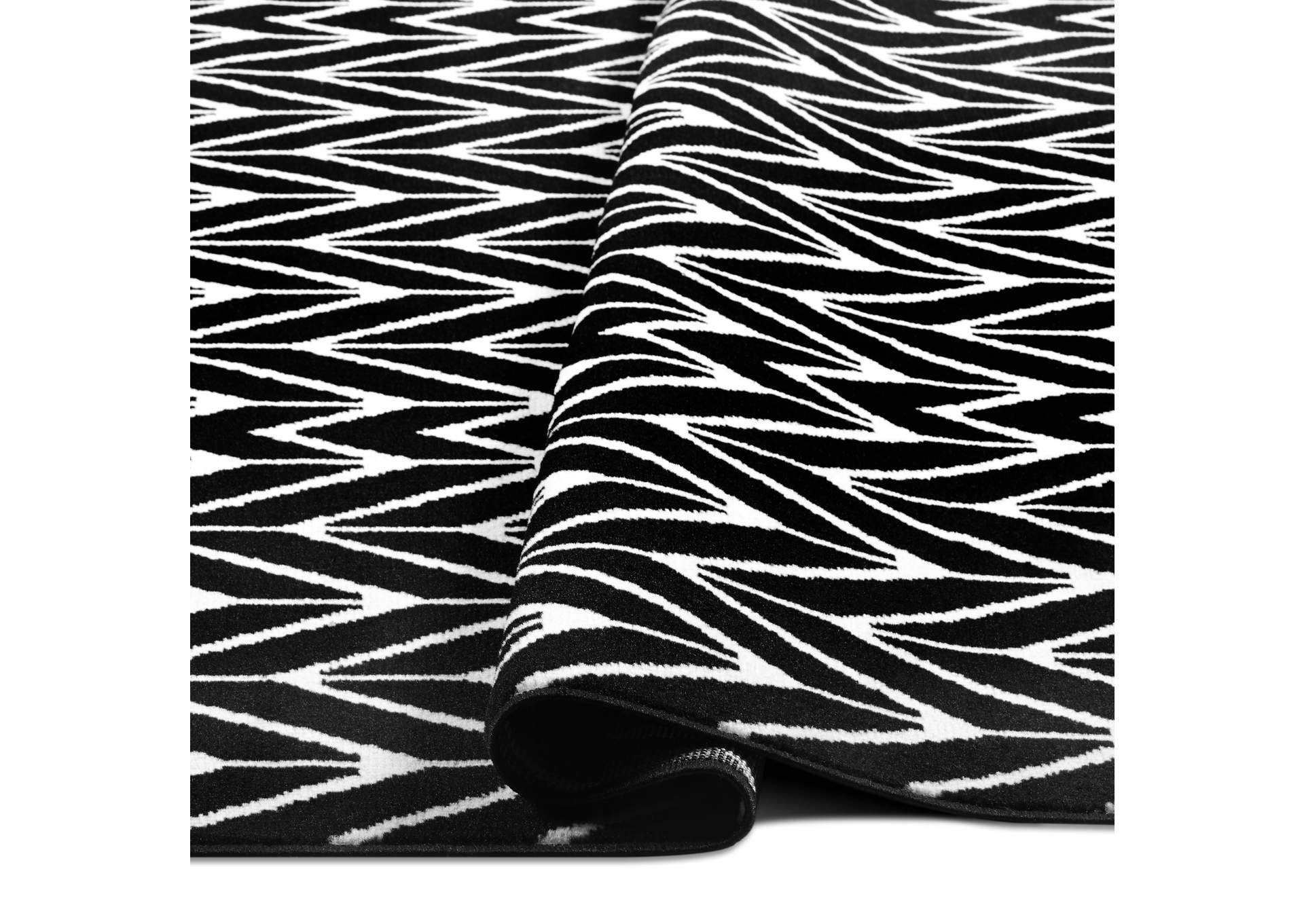 Premium Orin Area Rug Black/Ivory, 5'2"x7'4",Home Dynamix