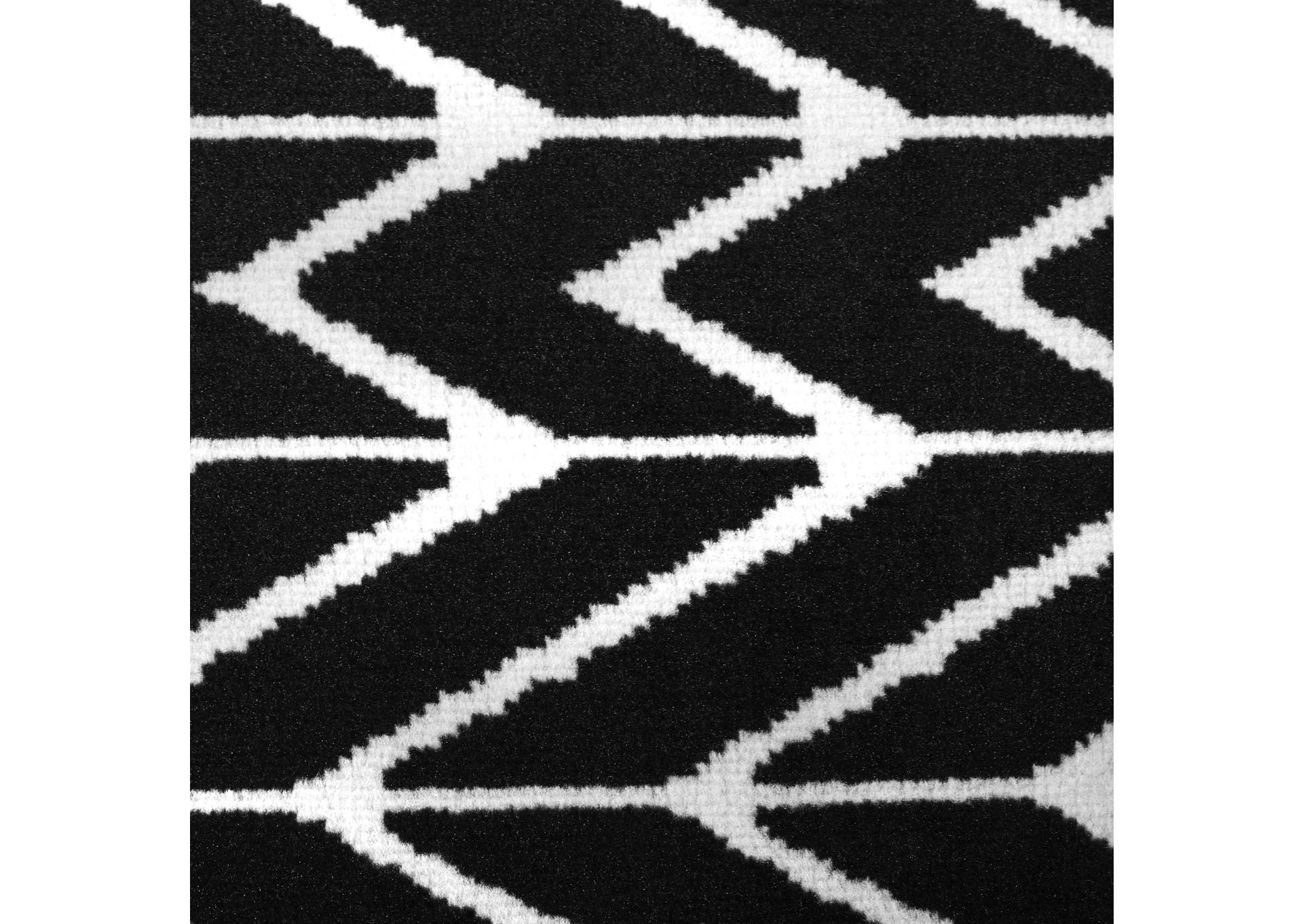 Premium Orin Area Rug Black/Ivory, 5'2"x7'4",Home Dynamix