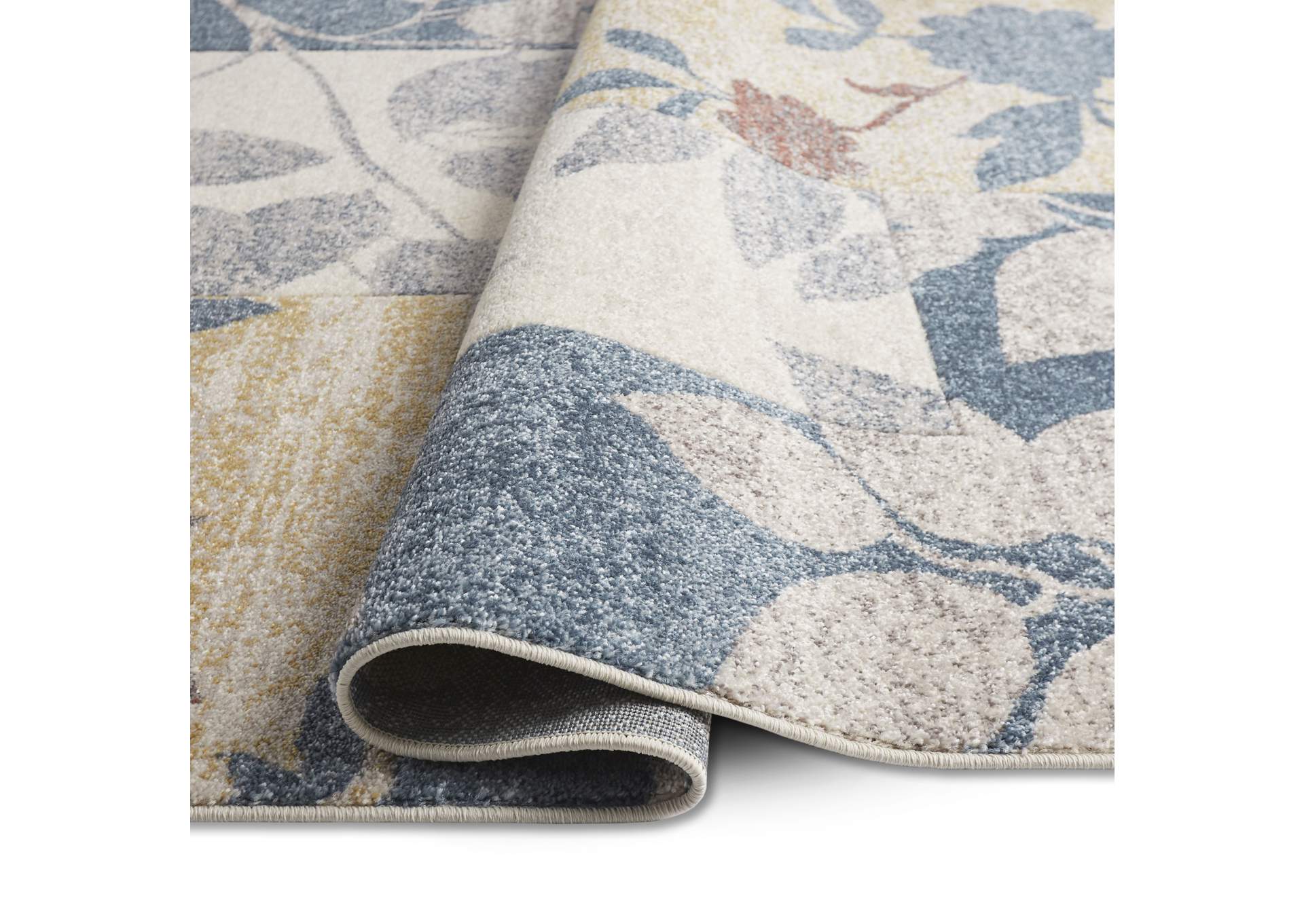 Tribeca Amelia Area Rug Blue/Beige, 6'7"x9'10",Home Dynamix