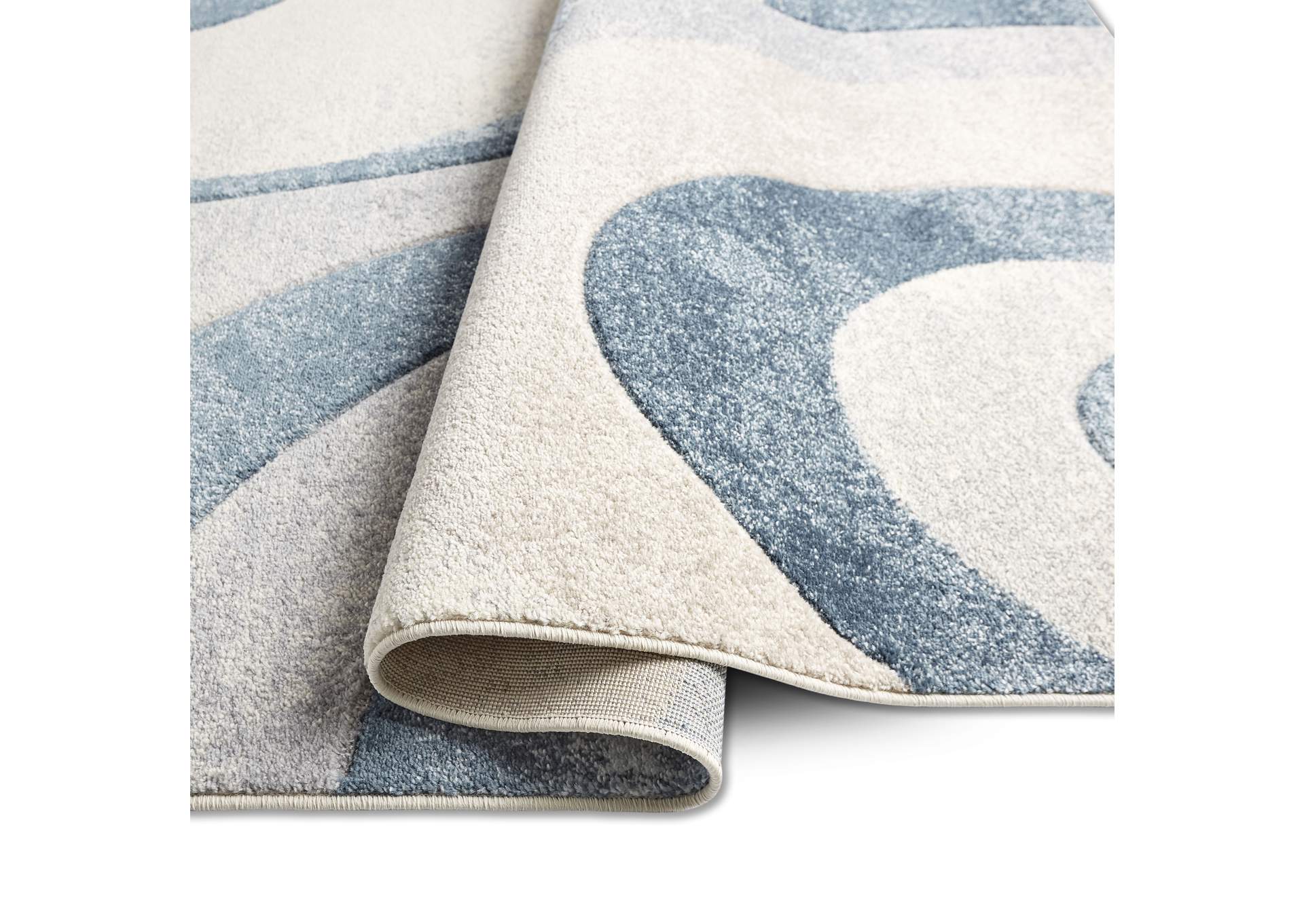 Tribeca Slade Area Rug Blue/Beige, 6'7"x9'10",Home Dynamix