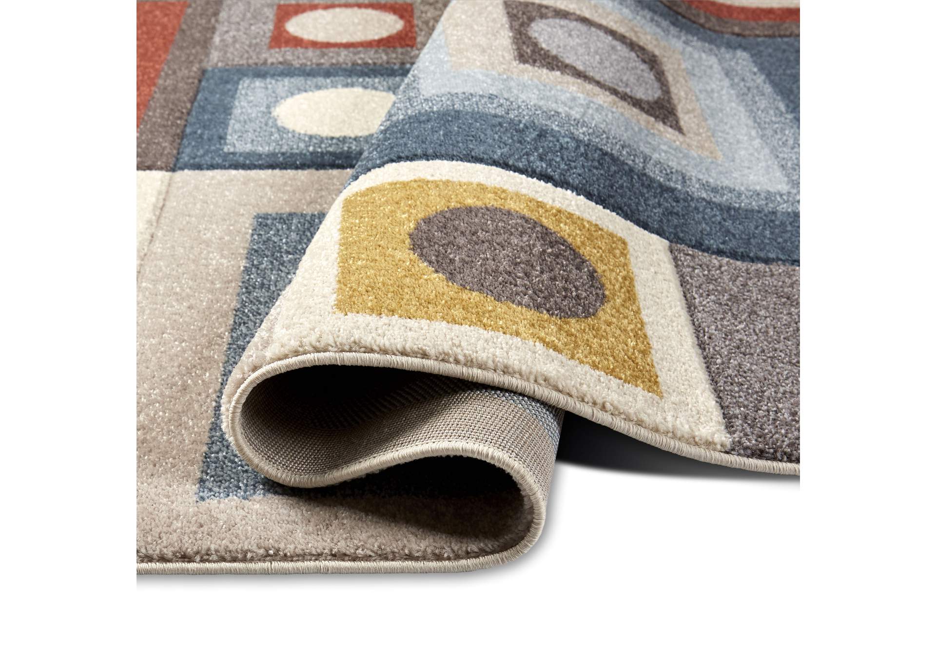 Tribeca Adella Area Rug Ivory/Blue, 6'7"x9'10",Home Dynamix