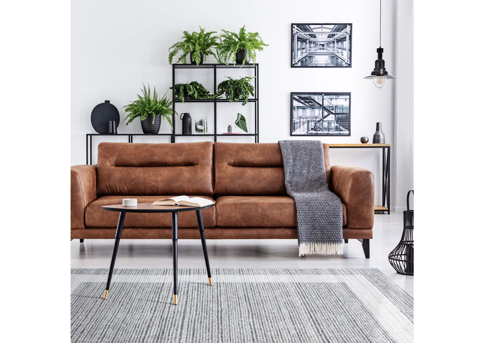 Byron Knox Area Rug Light Gray/Dark Gray, 5'2"x7'2",Home Dynamix