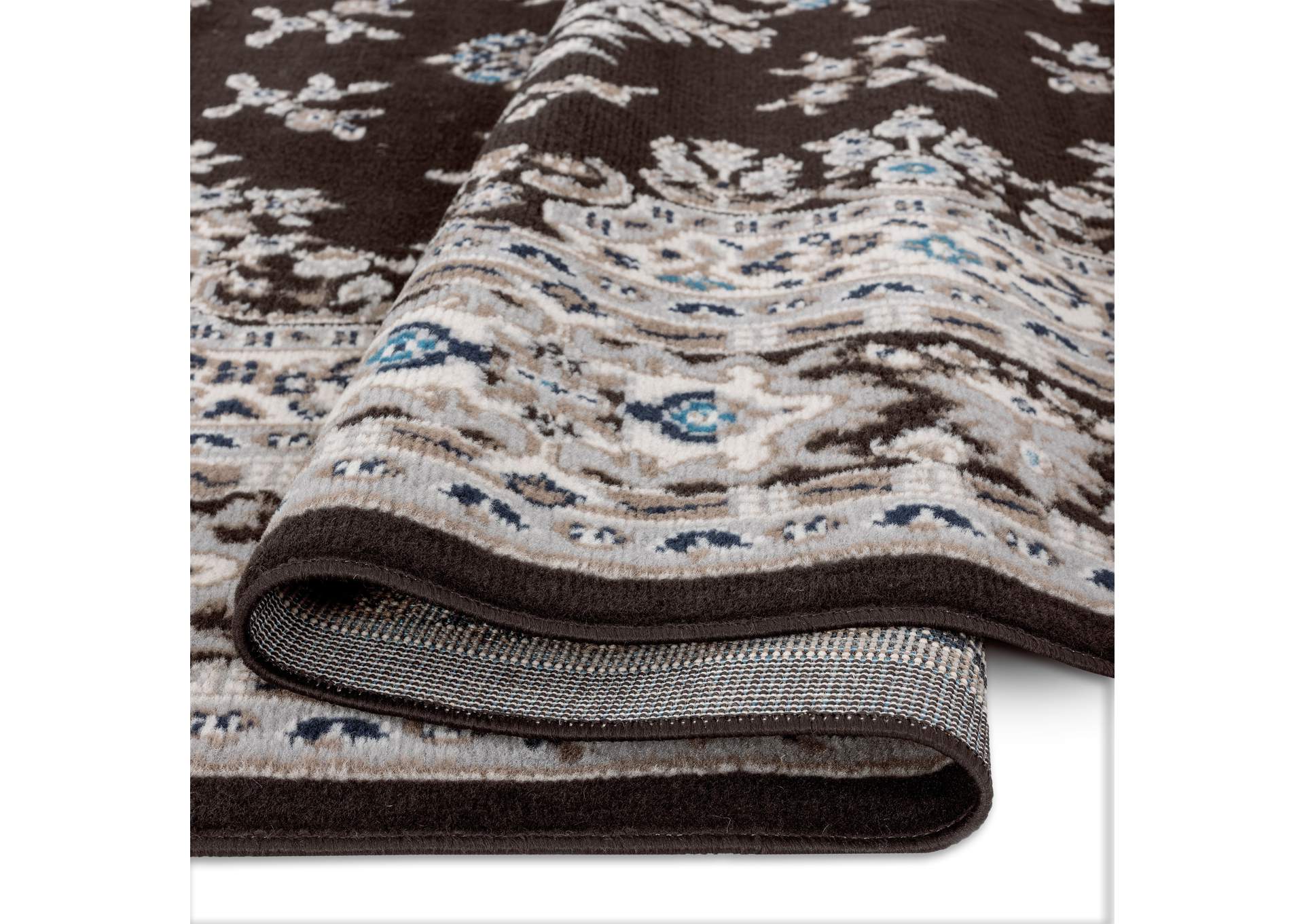 Premium Sakarya Area Rug Brown/Ivory, 5'3"x7'5",Home Dynamix
