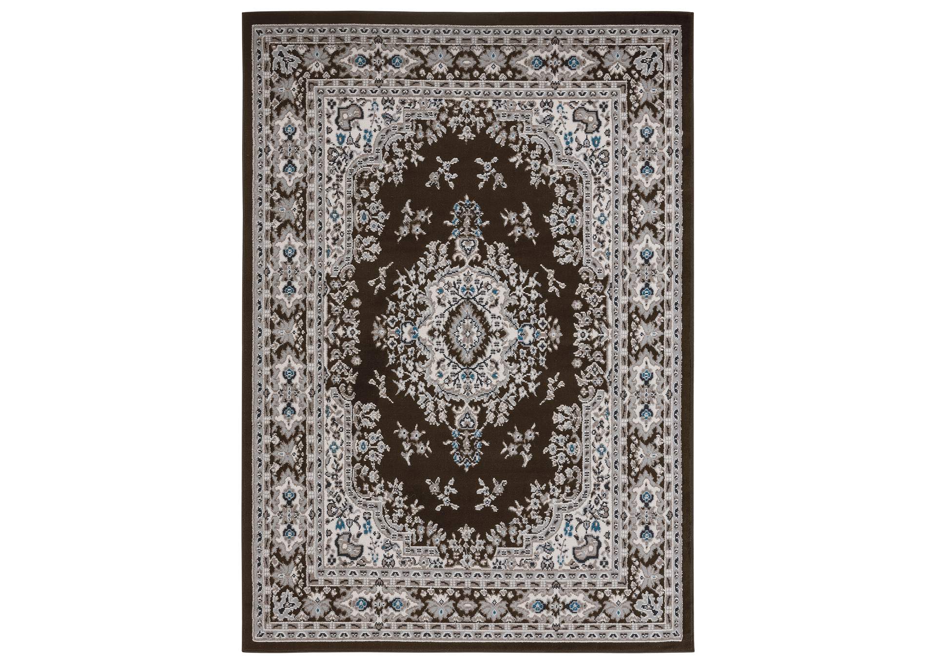 Premium Sakarya Area Rug Brown/Ivory, 5'3"x7'5",Home Dynamix