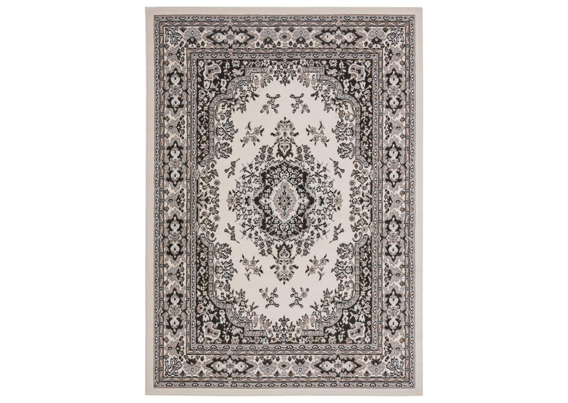 Premium Sakarya Area Rug Ivory/Taupe, 5'3"x7'5",Home Dynamix