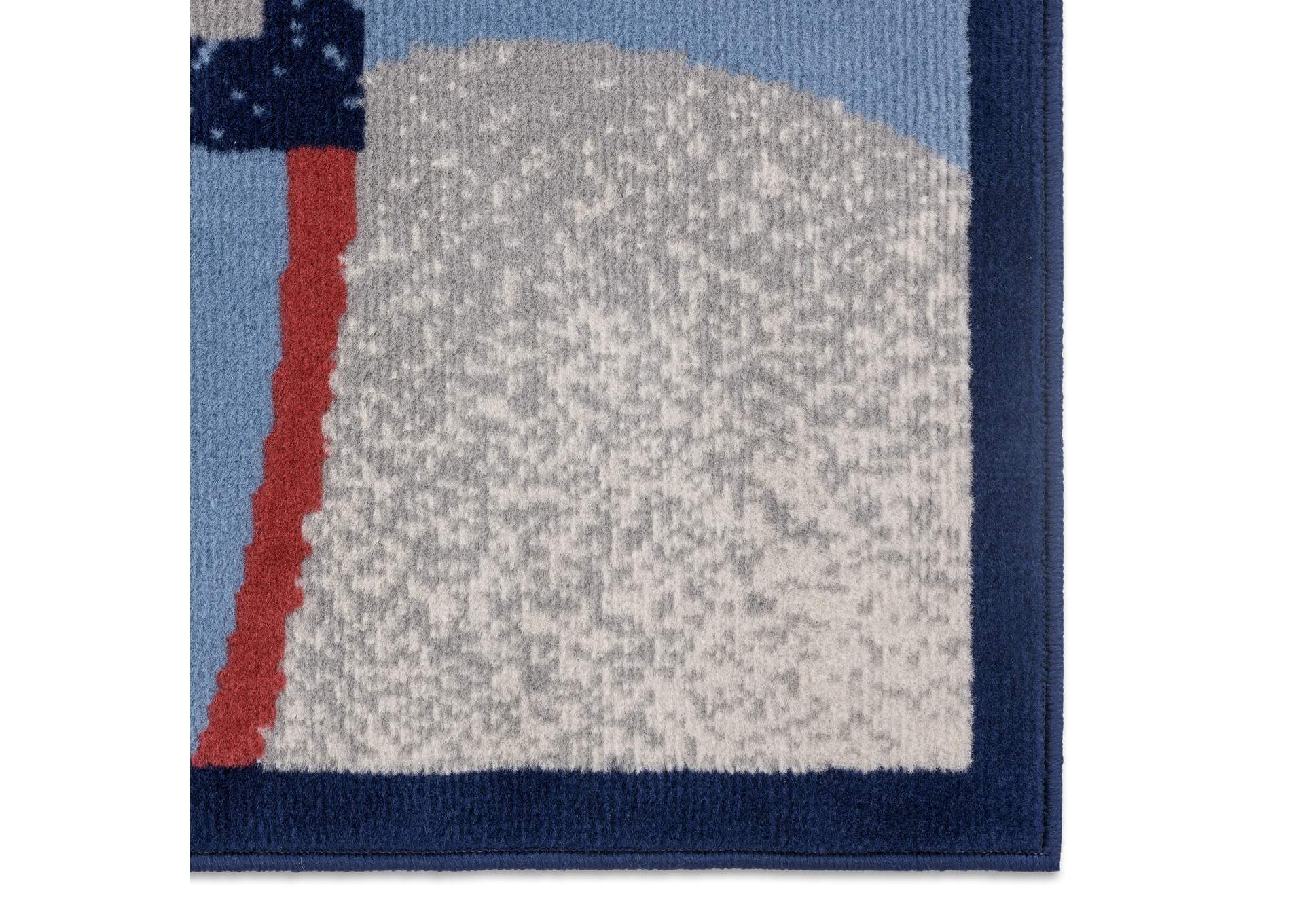 Premium Rizzy Area Rug Navy/Red, 5'3"x7'5",Home Dynamix