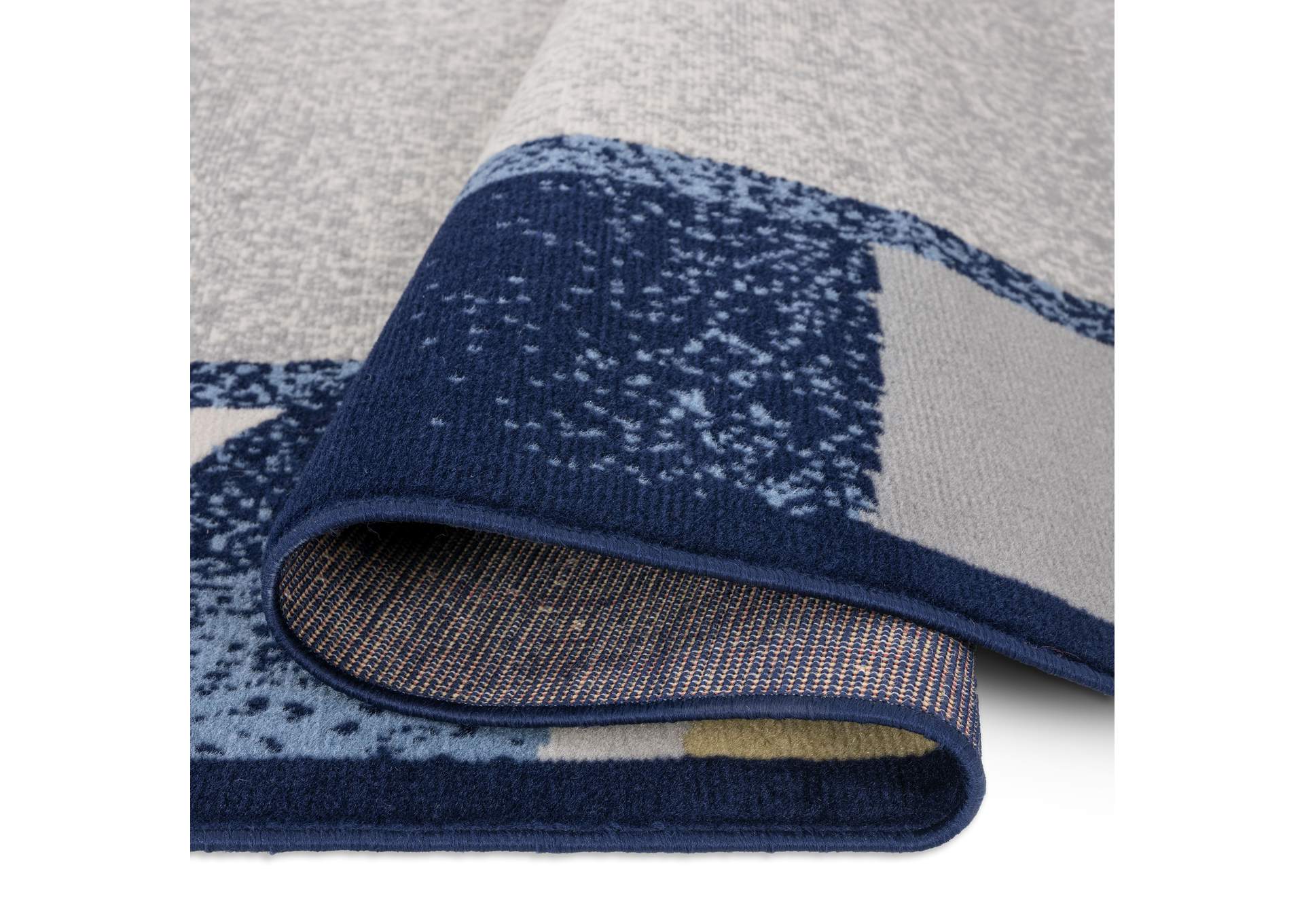 Premium Rizzy Area Rug Navy/Red, 5'3"x7'5",Home Dynamix