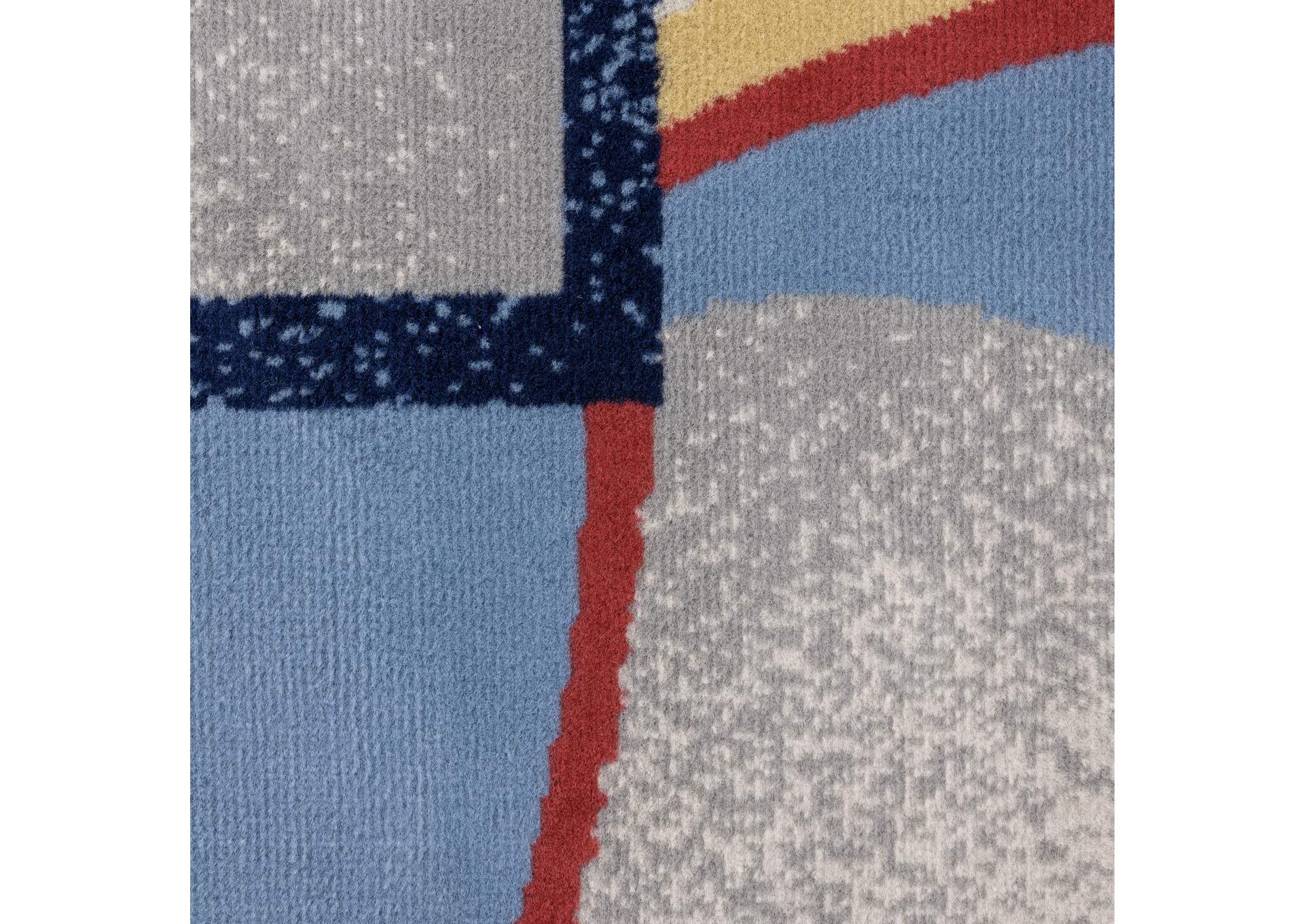 Premium Rizzy Area Rug Navy/Red, 5'3"x7'5",Home Dynamix