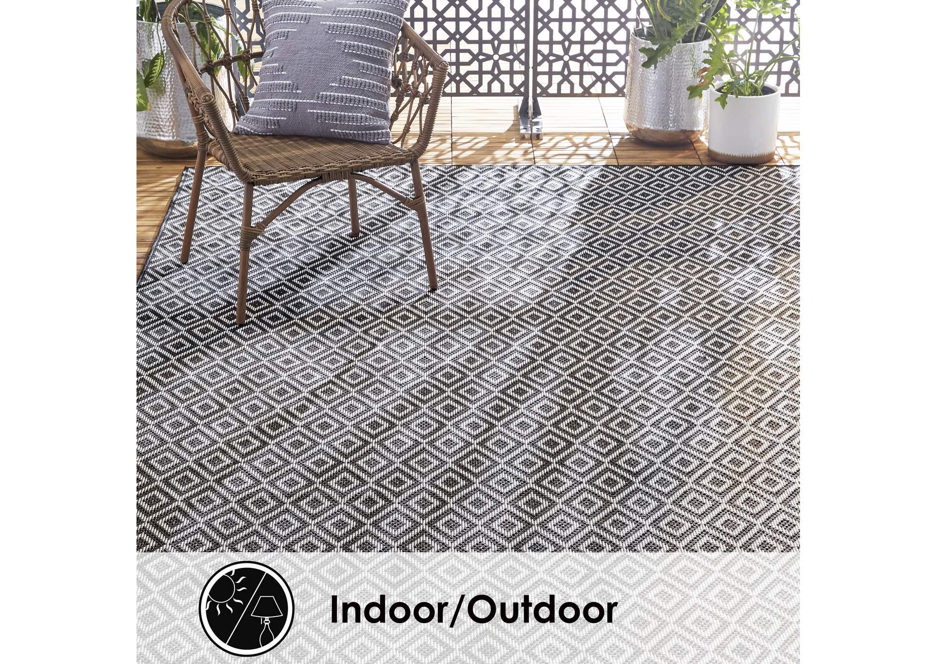 Tripoli Lydia Area Rug Charcoal/Cream, 3'7"x5'2",Home Dynamix