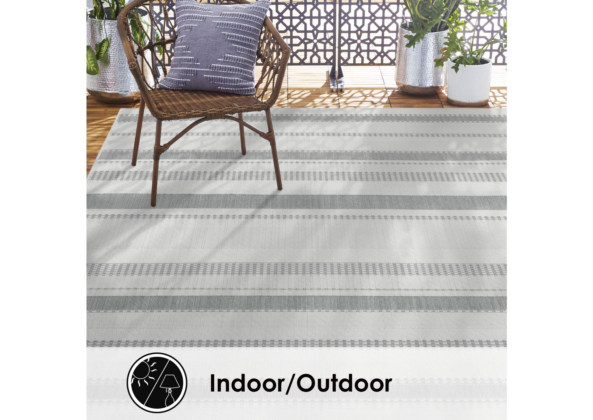 Tripoli Mateo Area Rug Gray/Cream, 5'3"x7'3",Home Dynamix