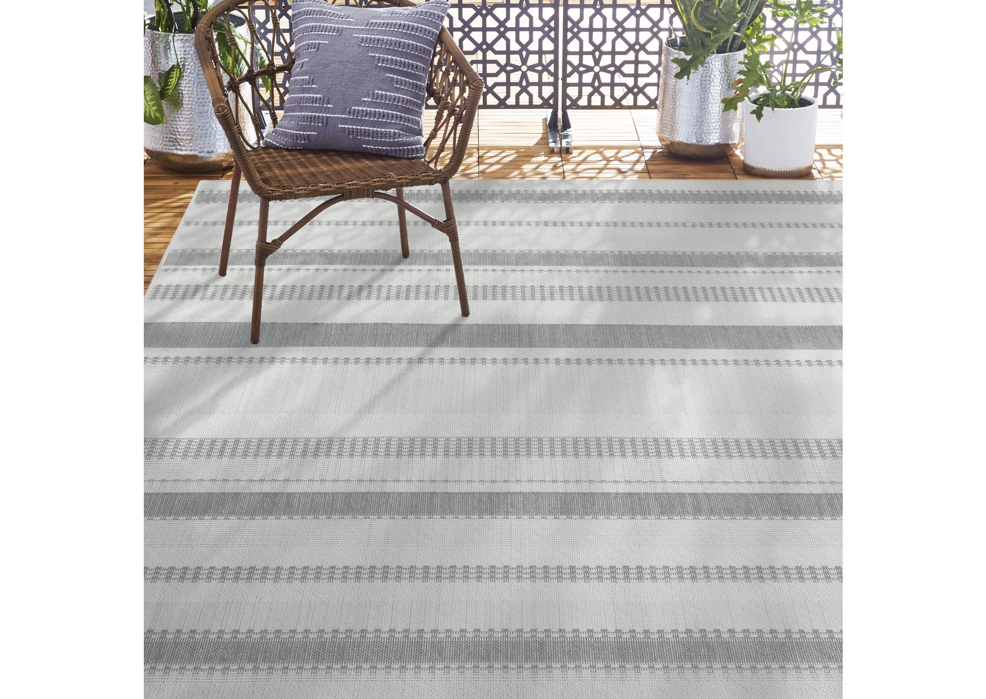 Tripoli Mateo Area Rug Gray/Cream, 5'3"x7'3",Home Dynamix