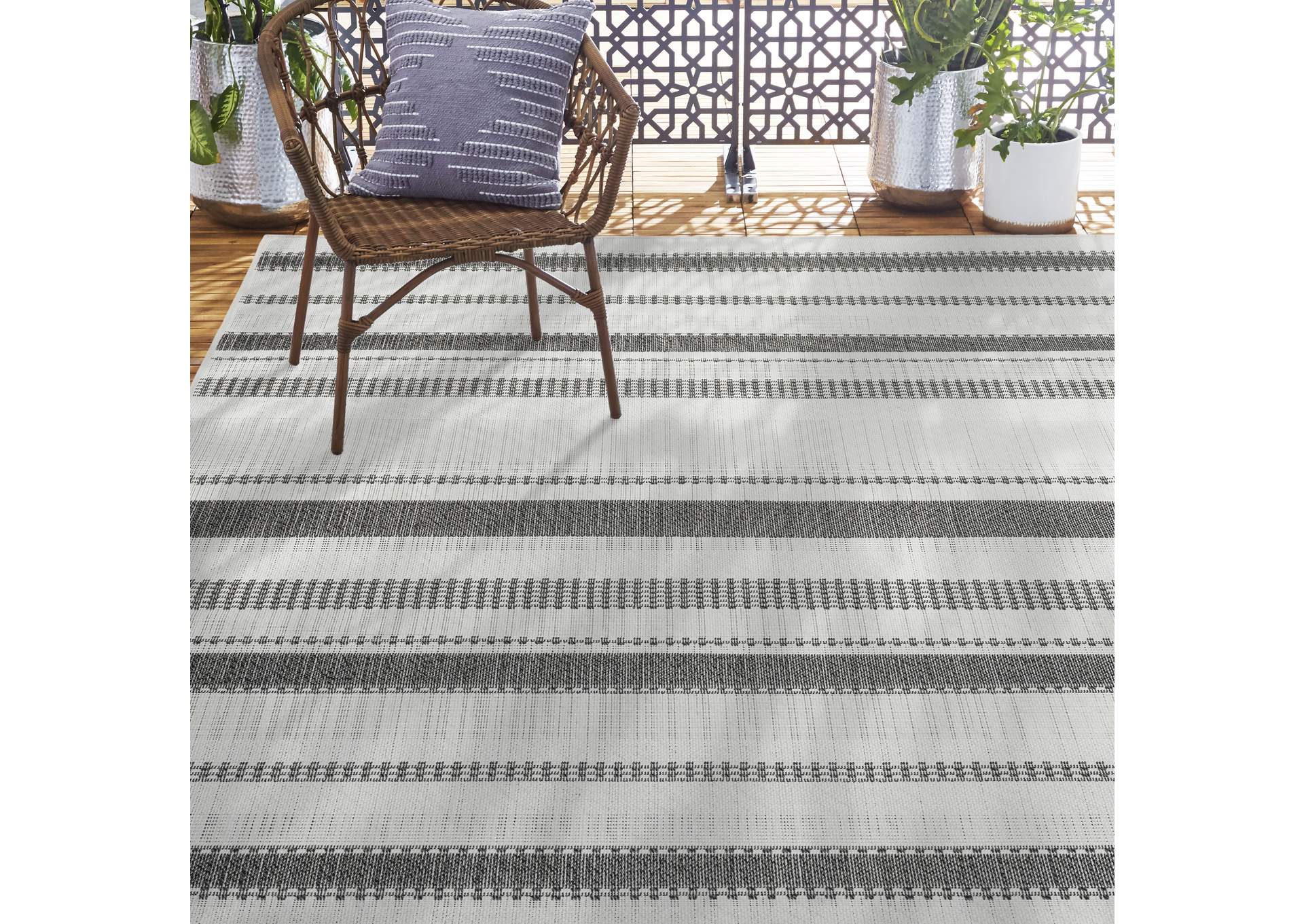 Tripoli Mateo Area Rug Charcoal/Cream, 5'3"x7'3",Home Dynamix