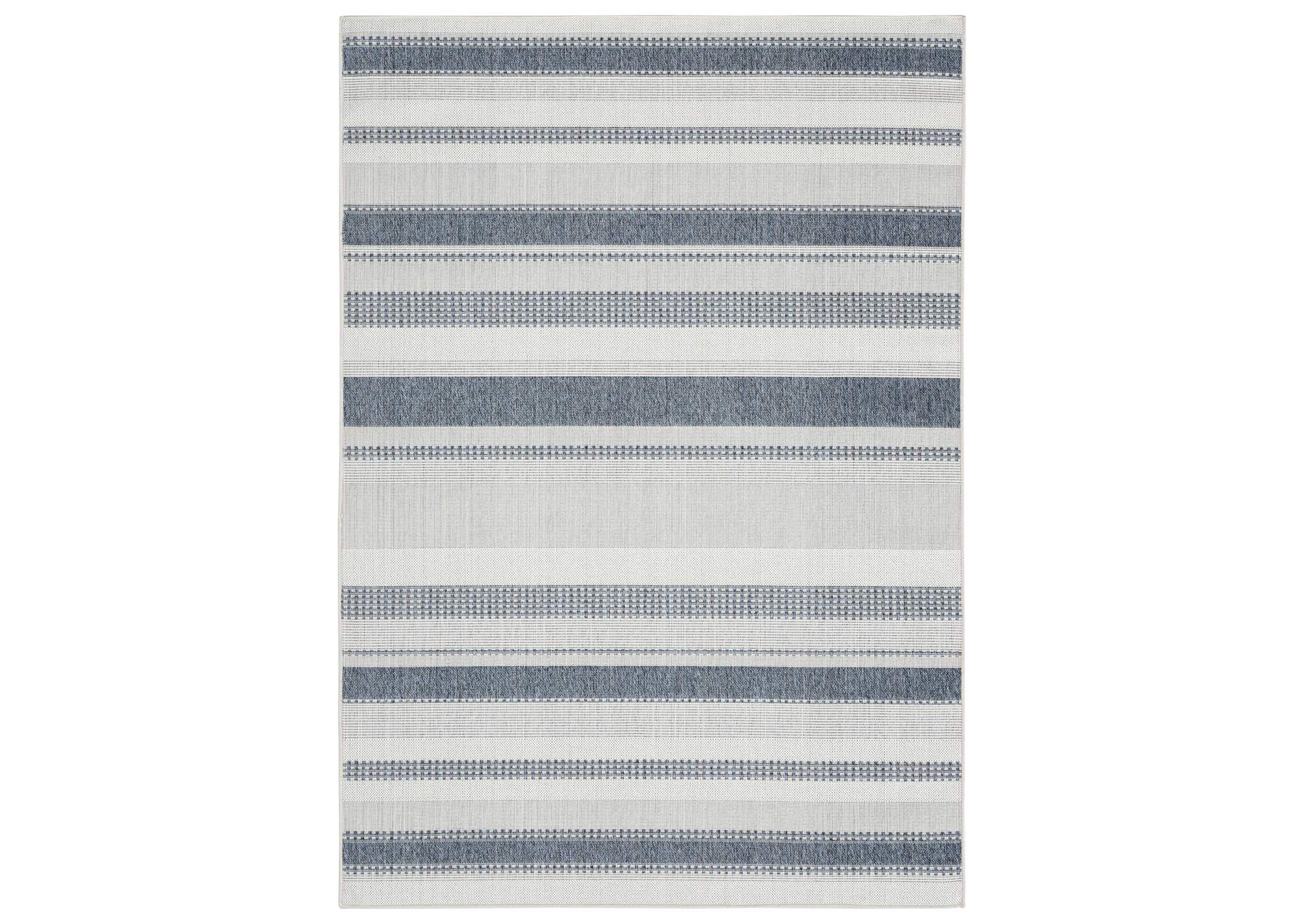 Tripoli Mateo Area Rug Dark Blue/Cream, 5'3"x7'3",Home Dynamix