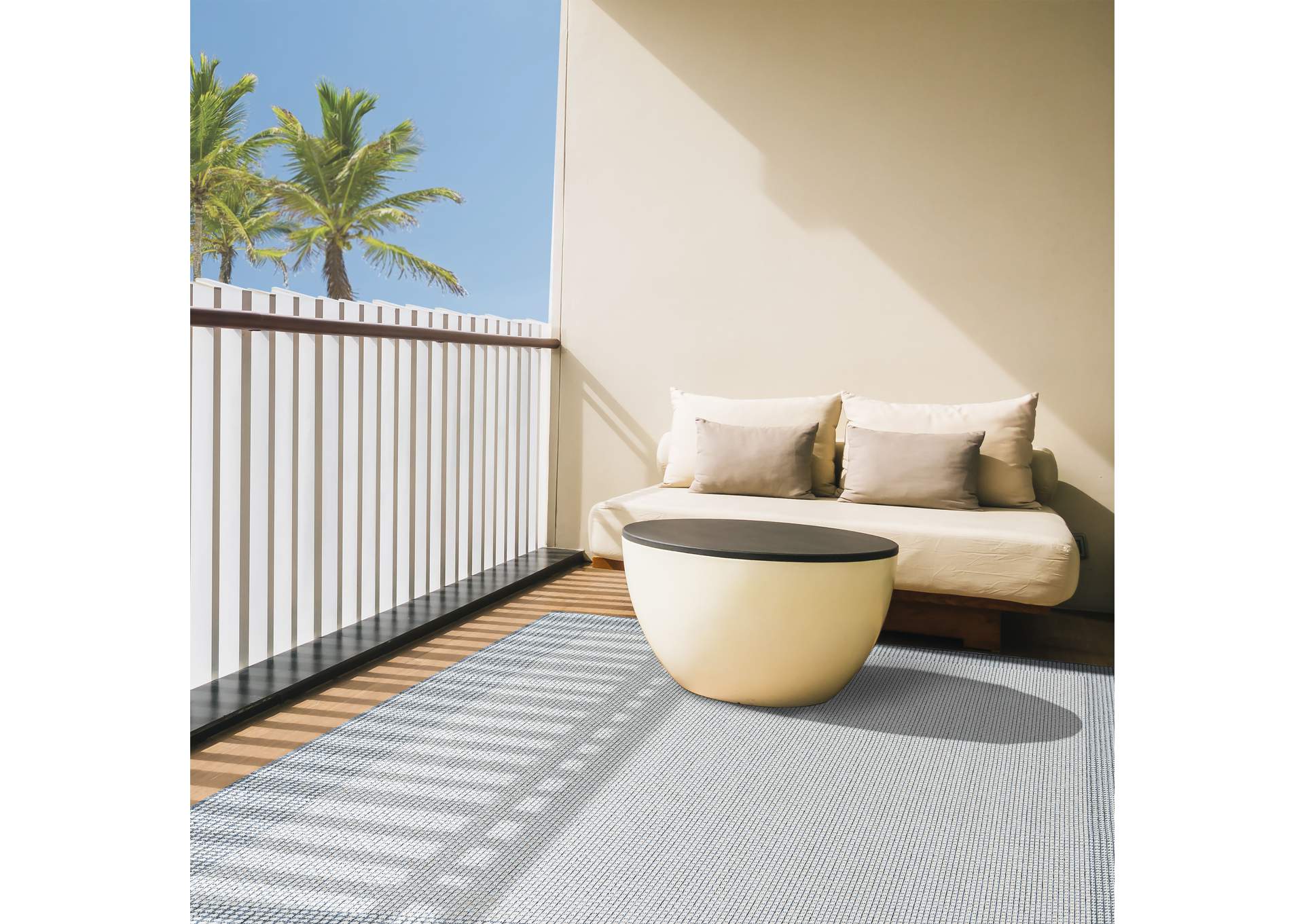 Tripoli Phoenix Area Rug Denim/Cream, 5'3"x7'3",Home Dynamix