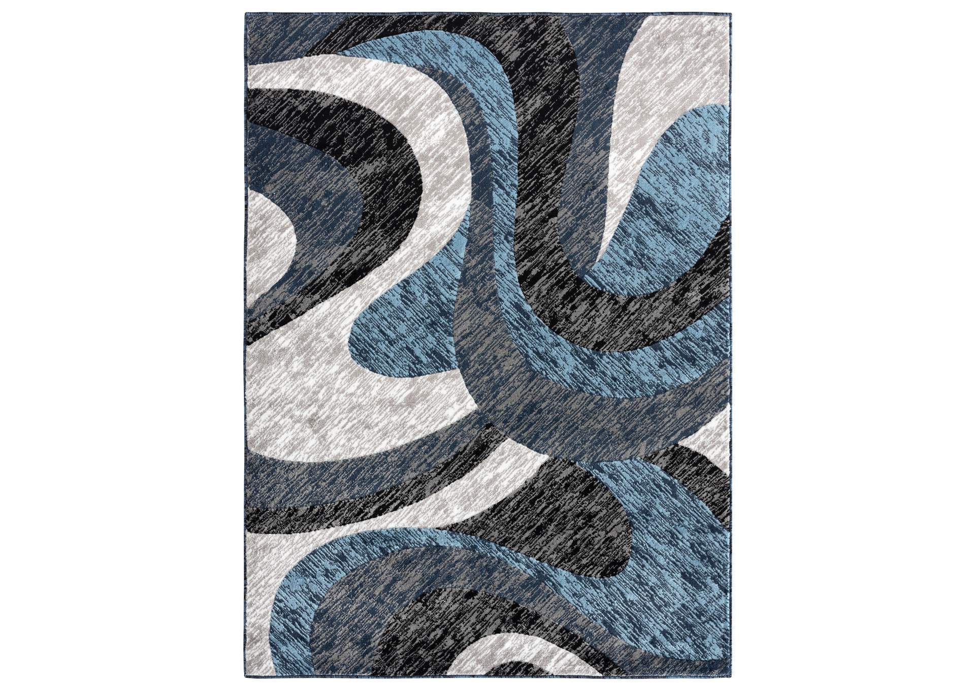 Catalina Huron Area Rug Blue/Gray, 5'3"x7'2",Home Dynamix