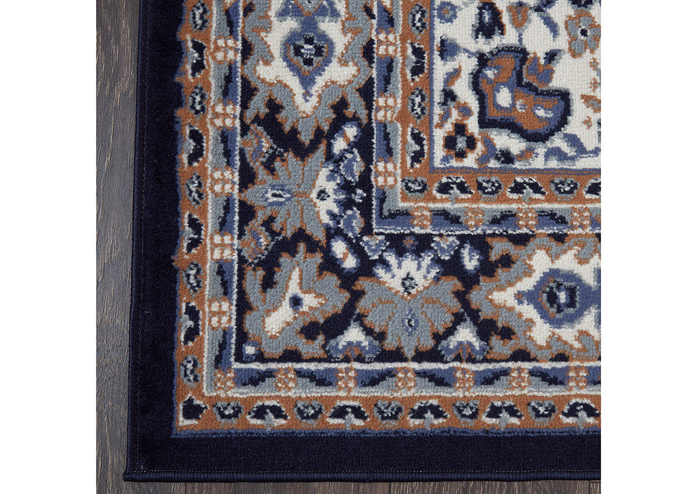 Ariana Ksara Navy Blue Area Rug,Home Dynamix