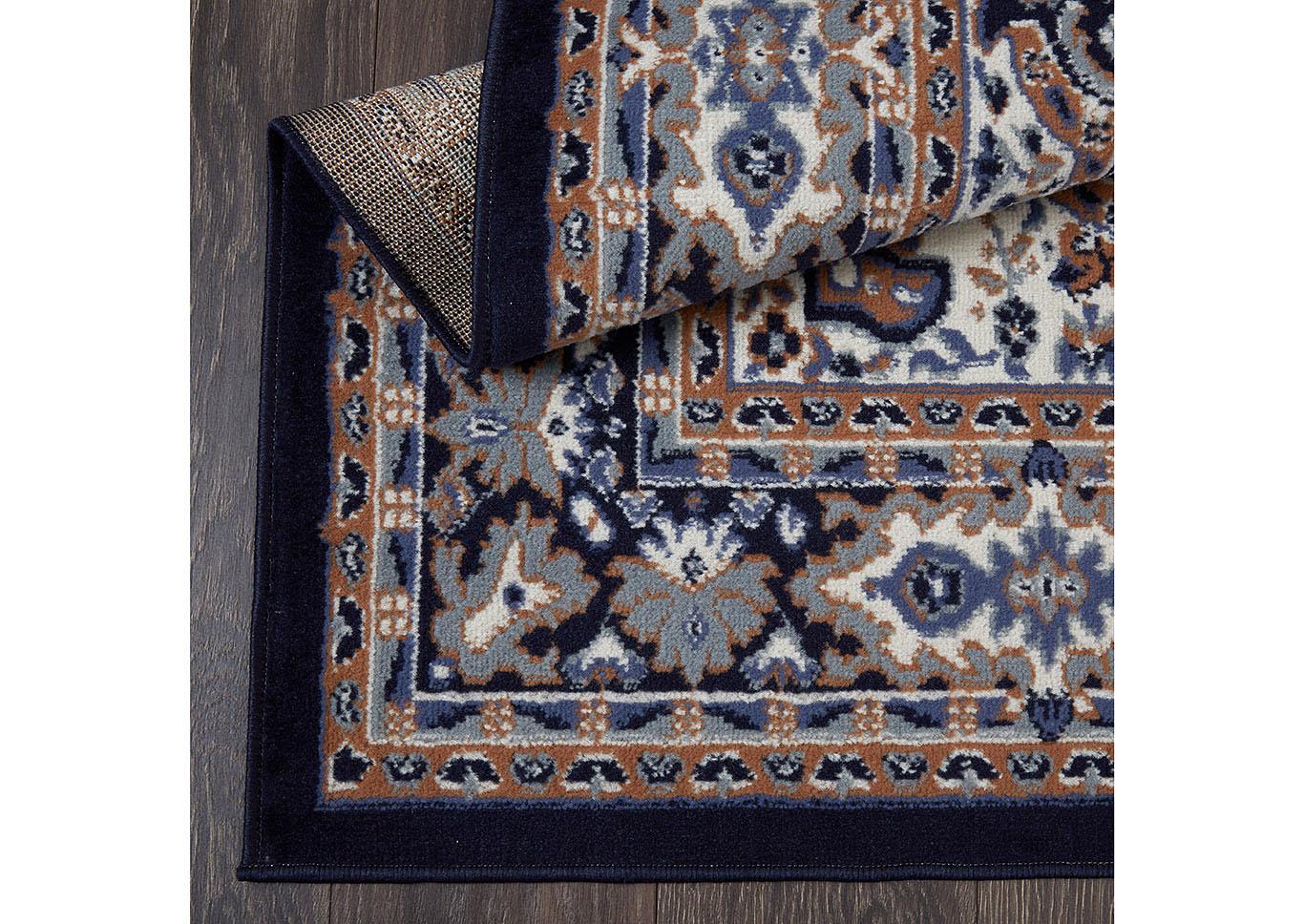 Ariana Ksara Navy Blue Area Rug,Home Dynamix