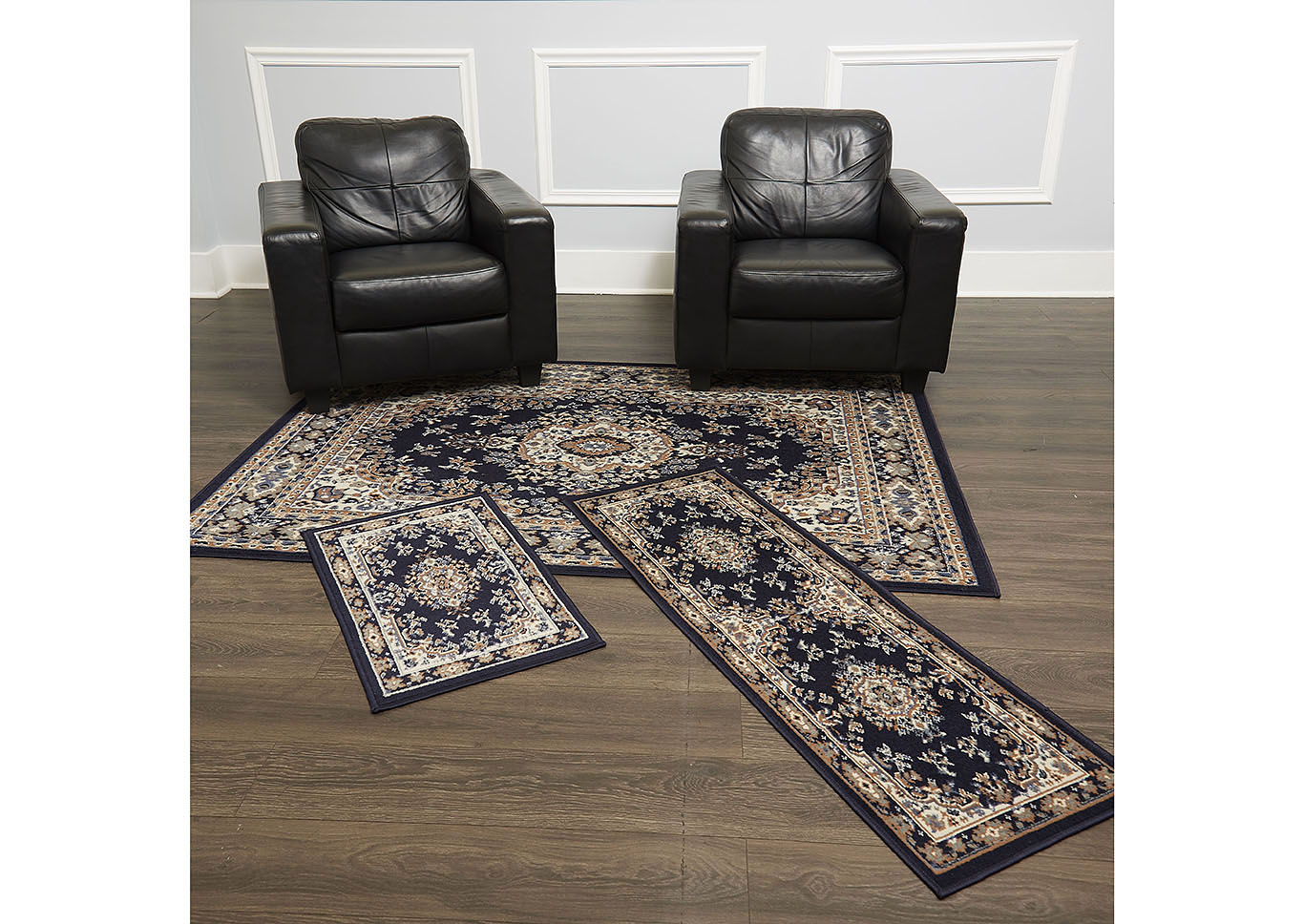 Ariana Ksara Navy Blue Area Rug,Home Dynamix