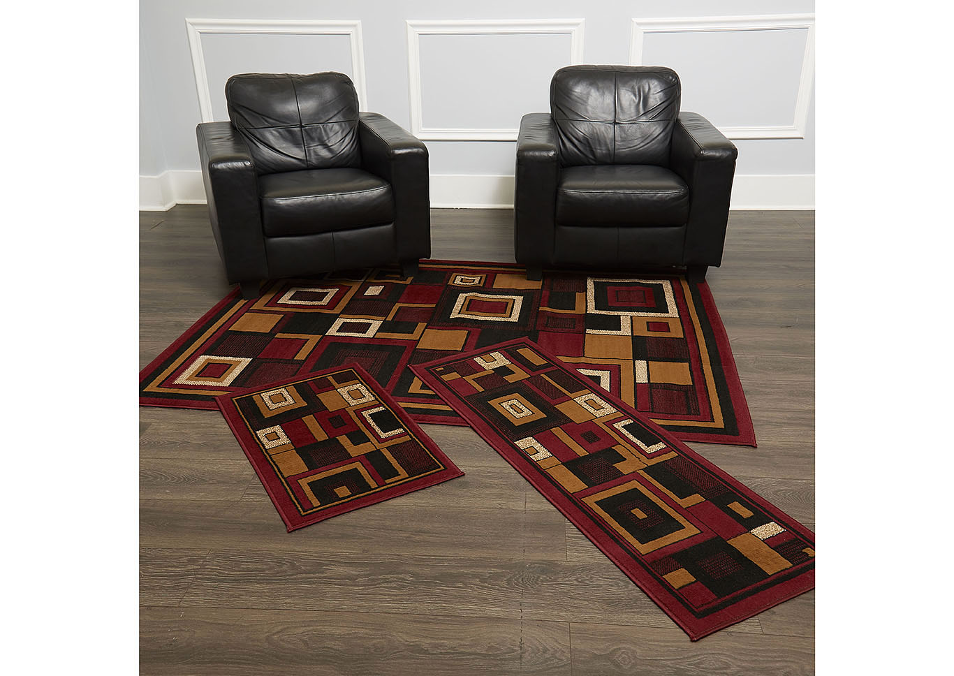 Ariana Mey Red Area Rug,Home Dynamix