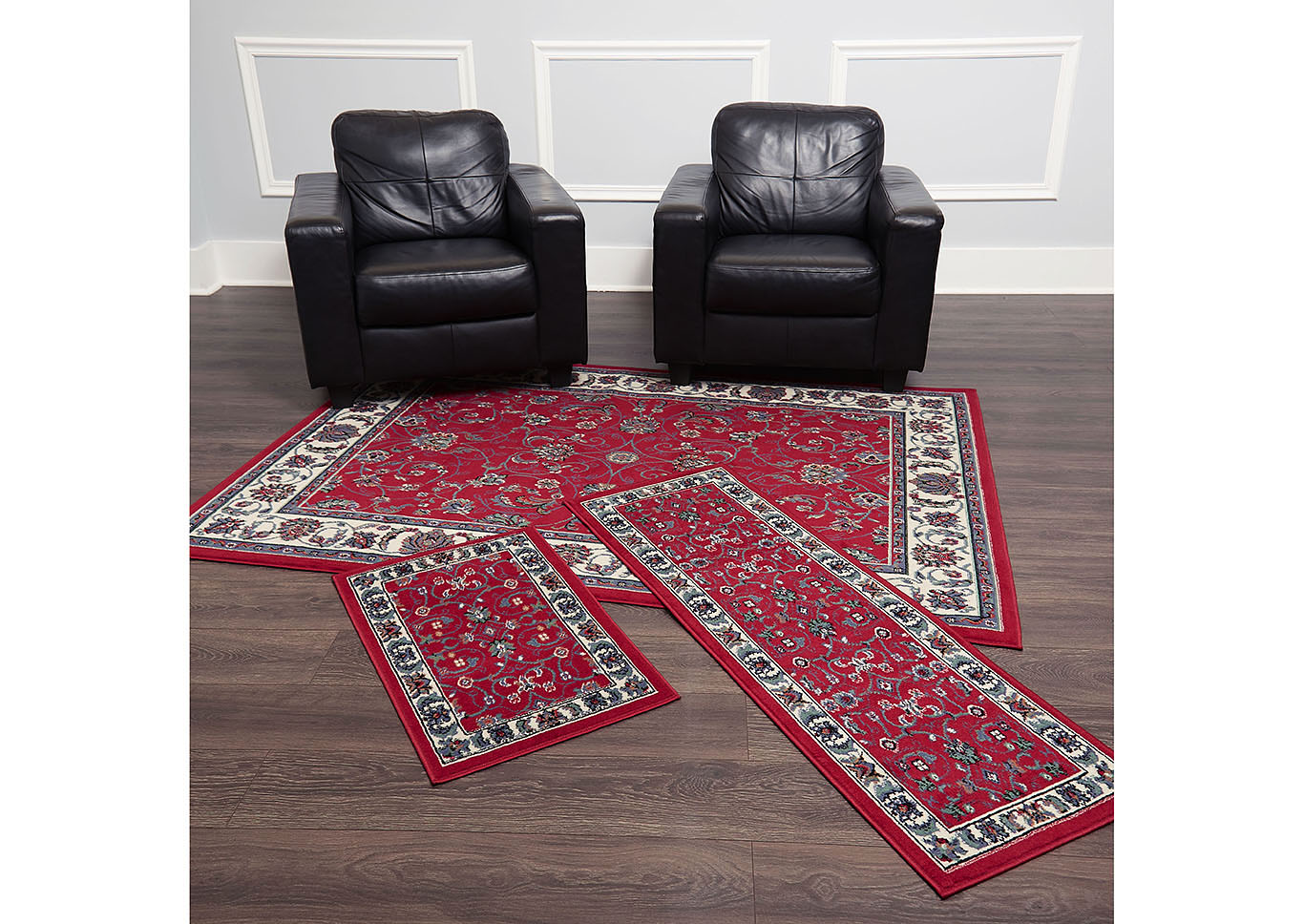 Ariana Badah Red-Ivory Area Rug,Home Dynamix
