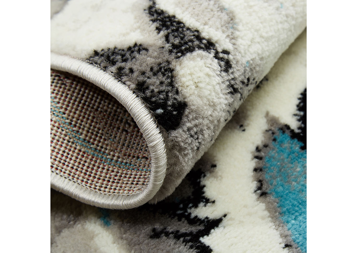 Boho Odesa Ivory-Blue Area Rug,Home Dynamix