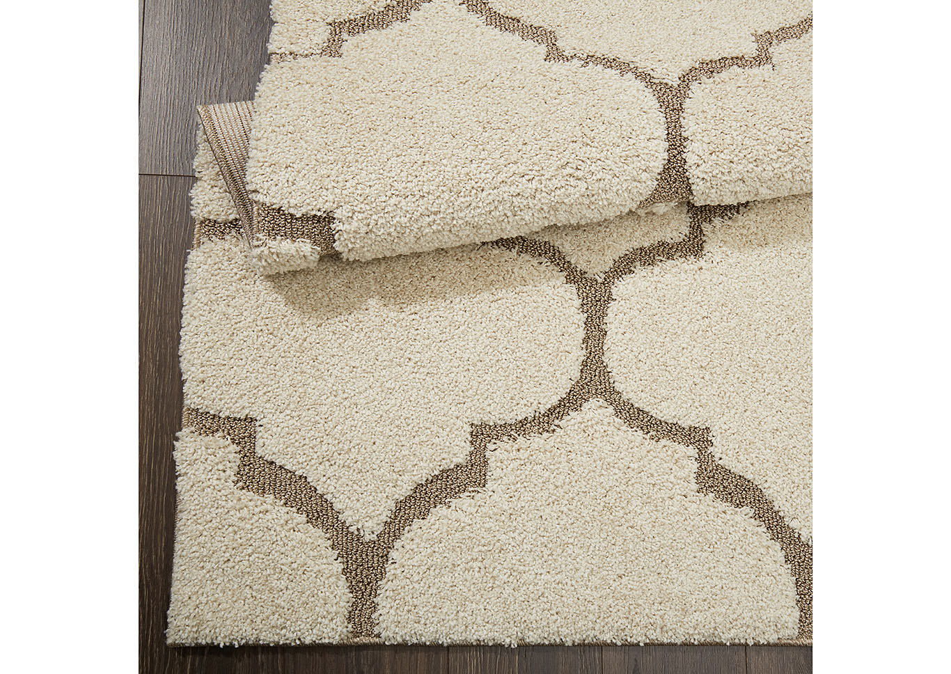 Home Dynamix Canyon Henderson Shag Area Rug 5'2"x7'2" Trellis Cream/Beige,Home Dynamix