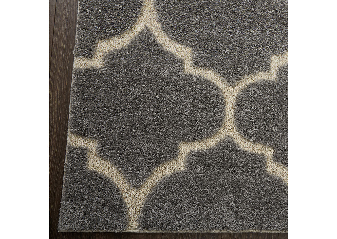 Home Dynamix Canyon Henderson Shag Area Rug 7'10"x10'2" Trellis Gray/Cream,Home Dynamix