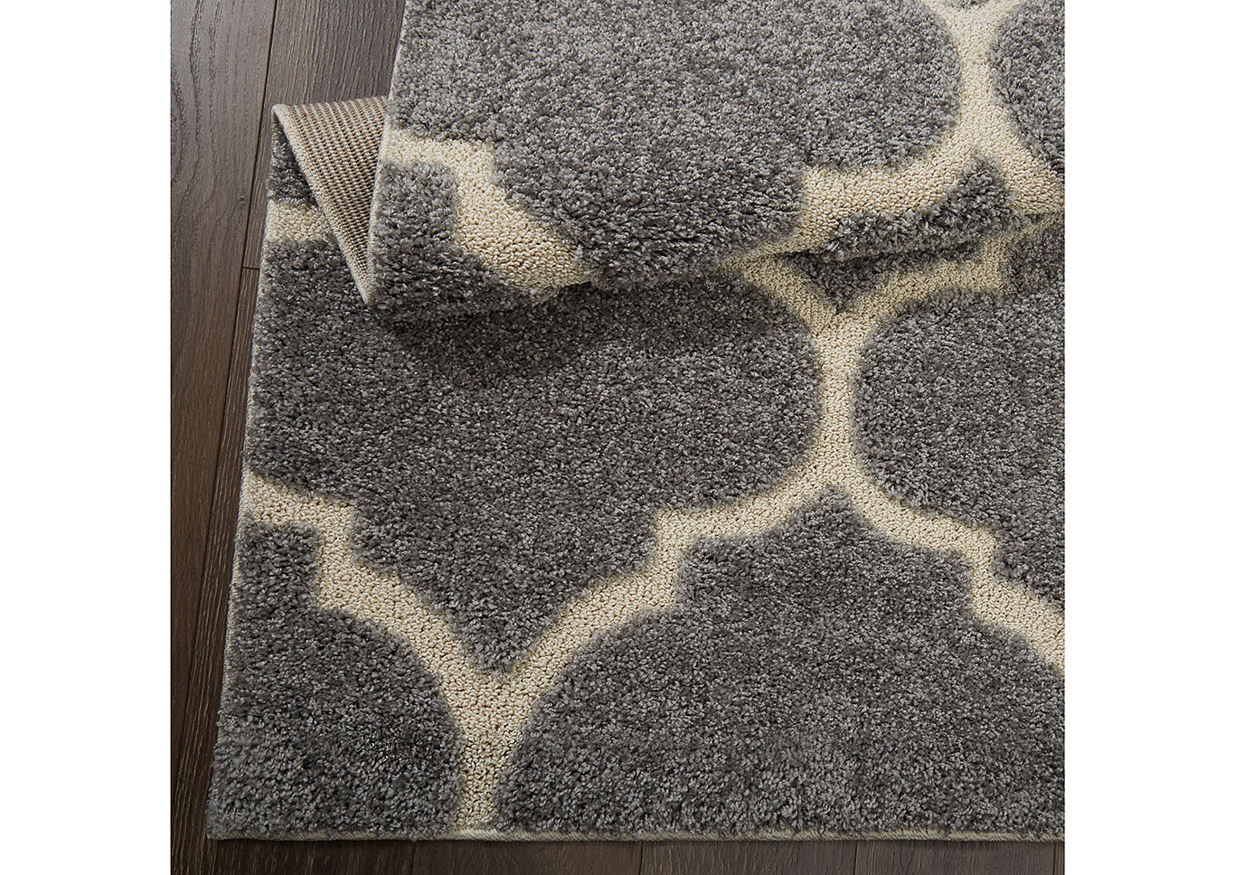 Home Dynamix Canyon Henderson Shag Area Rug 7'10"x10'2" Trellis Gray/Cream,Home Dynamix
