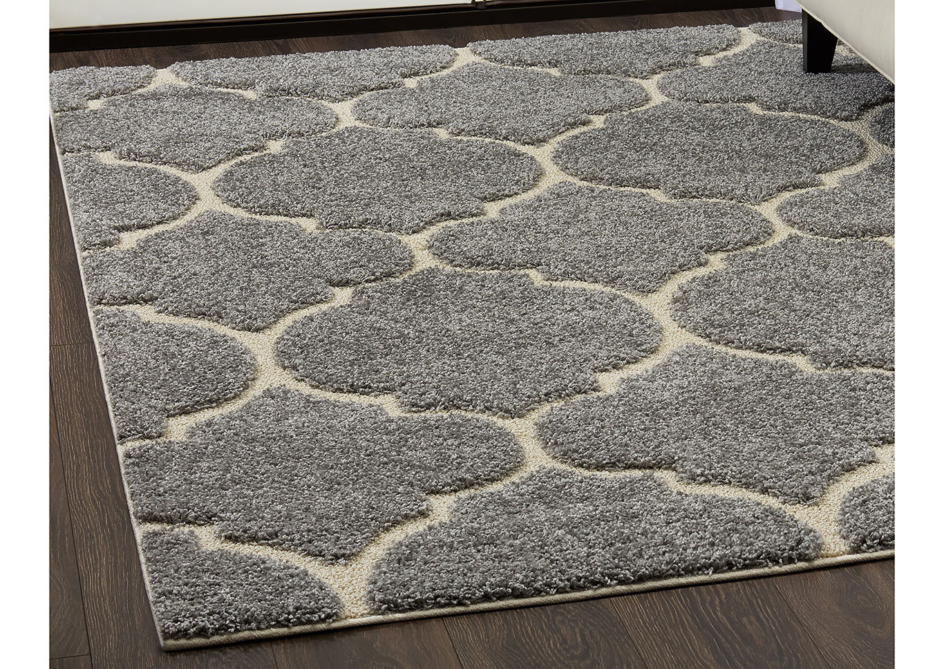 Home Dynamix Canyon Henderson Shag Area Rug 7'10"x10'2" Trellis Gray/Cream,Home Dynamix