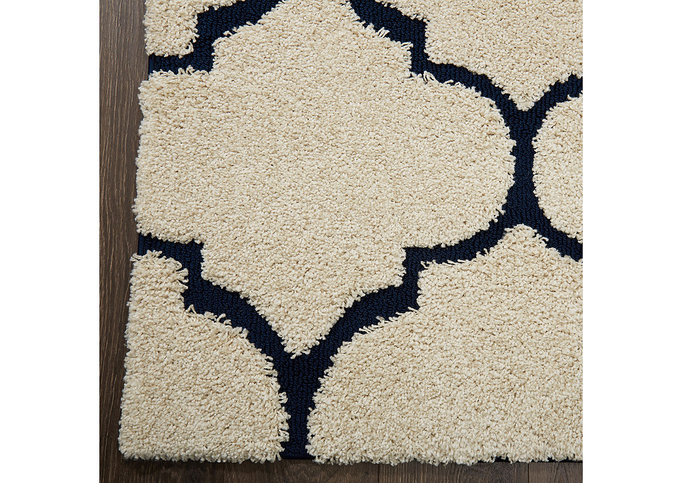 Home Dynamix Canyon Henderson Shag Area Rug 5'2"x7'2" Trellis Cream/Navy Blue,Home Dynamix