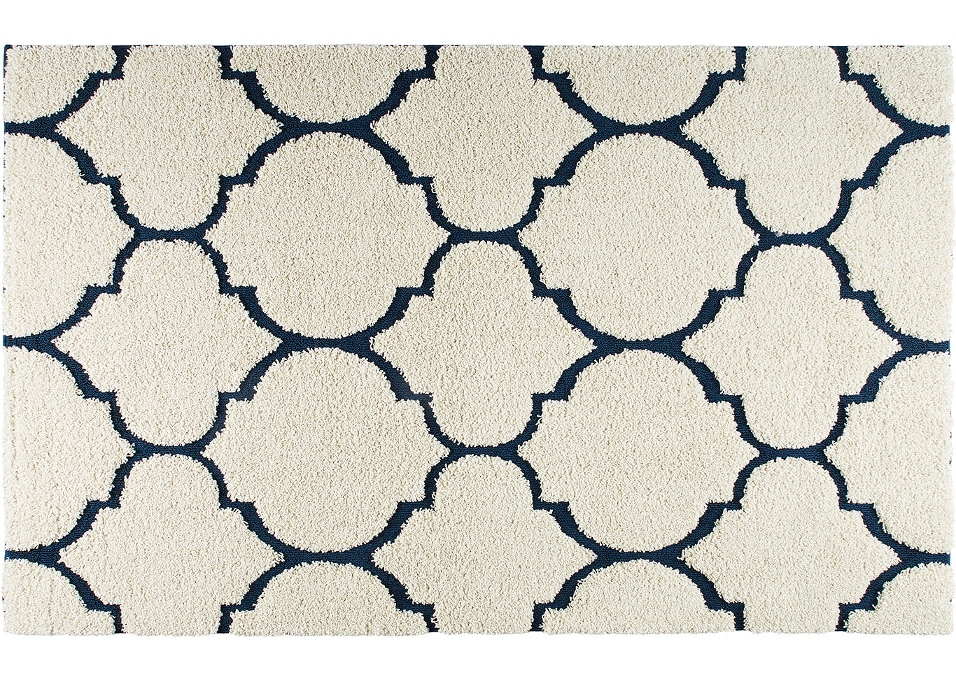 Home Dynamix Canyon Henderson Shag Area Rug 5'2"x7'2" Trellis Cream/Navy Blue,Home Dynamix