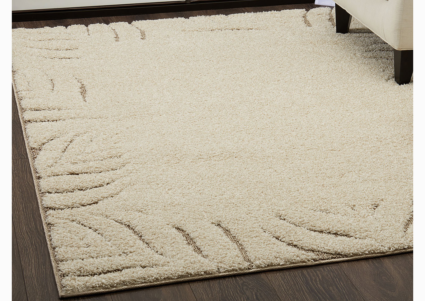 Home Dynamix Canyon Joline Shag Area Rug 31"x55" Textured Ivory/Beige,Home Dynamix