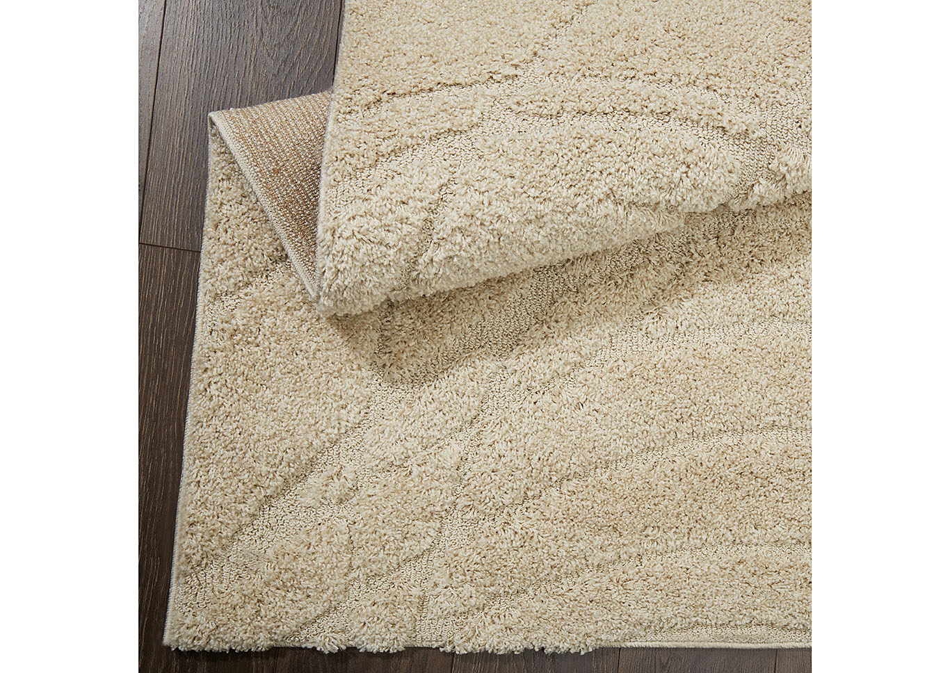 Home Dynamix Canyon Tinley Shag Area Rug 31"x55" Textured Ivory/Beige,Home Dynamix