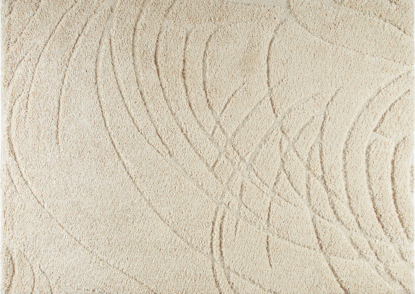 Home Dynamix Canyon Tinley Shag Area Rug 31"x55" Textured Ivory/Beige,Home Dynamix