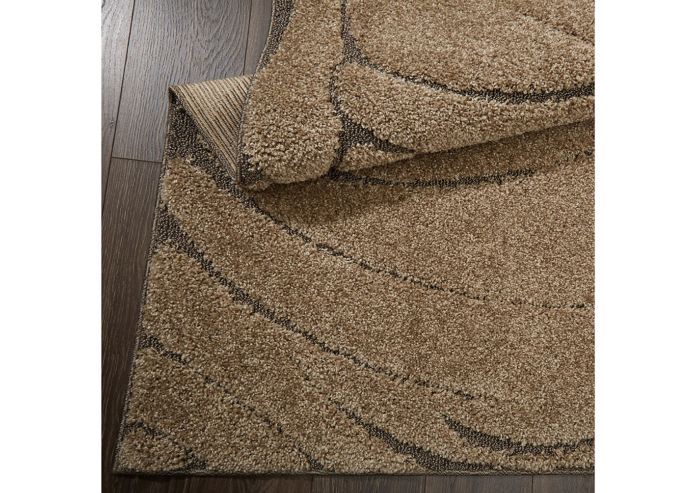 Home Dynamix Canyon Tinley Shag Area Rug 31"x55" Textured Beige/Brown,Home Dynamix