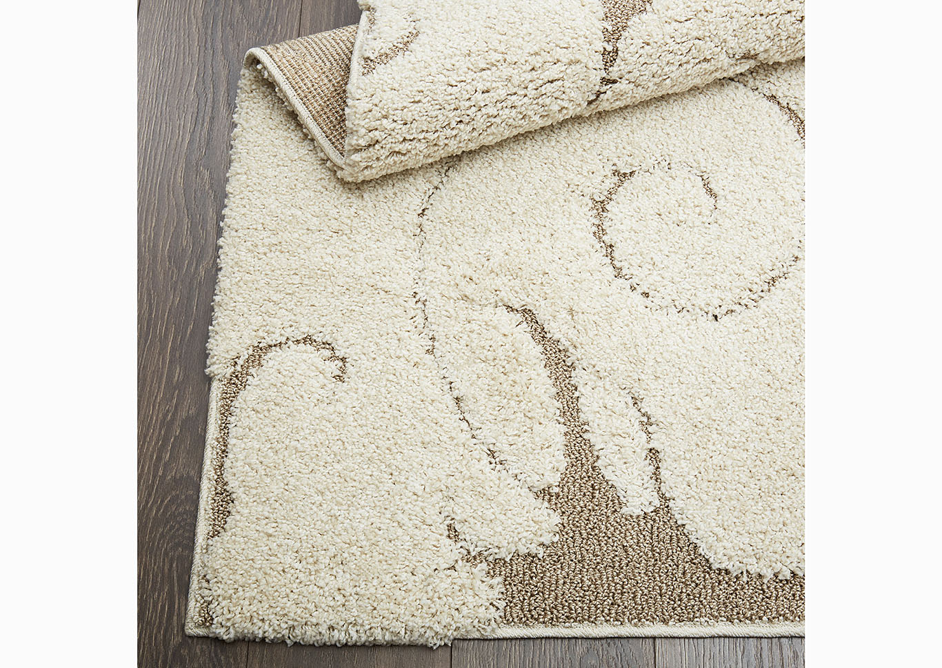 Home Dynamix Canyon Peoria Shag Area Rug 6'7"x9'10" Textured Ivory/Beige,Home Dynamix