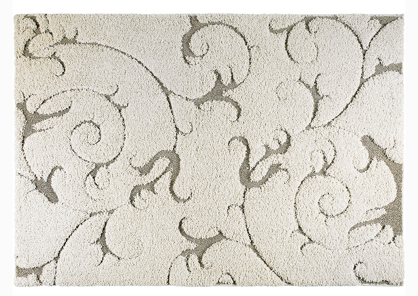 Home Dynamix Canyon Peoria Shag Area Rug 6'7"x9'10" Textured Ivory/Beige,Home Dynamix