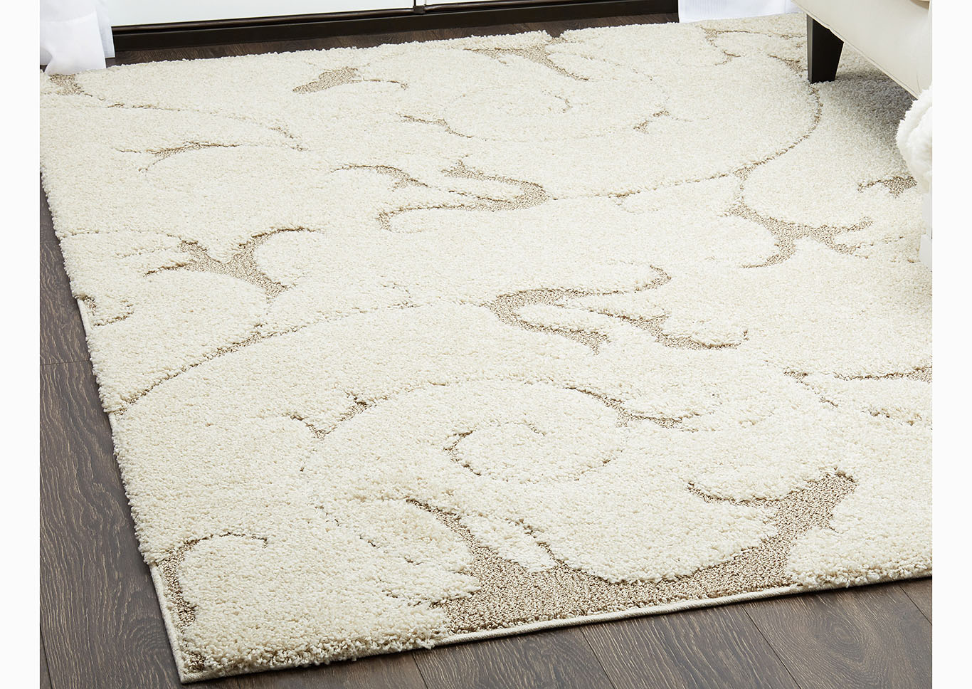 Home Dynamix Canyon Peoria Shag Area Rug 6'7"x9'10" Textured Ivory/Beige,Home Dynamix