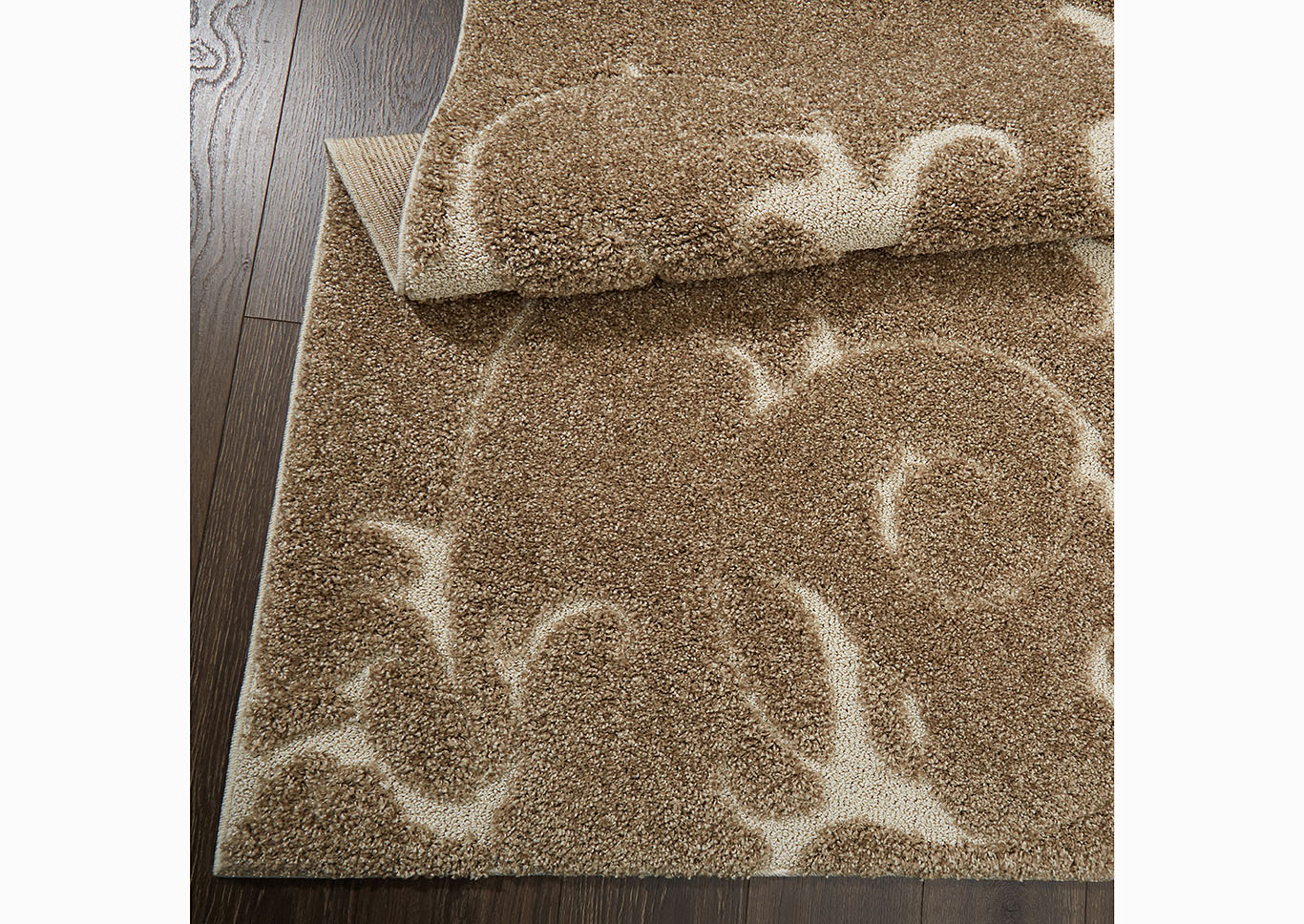 Home Dynamix Canyon Peoria Shag Area Rug 31"x55" Textured Beige/Ivory,Home Dynamix