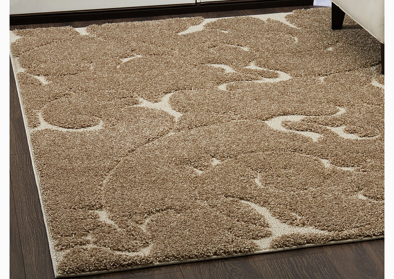 Home Dynamix Canyon Peoria Shag Area Rug 31"x55" Textured Beige/Ivory,Home Dynamix