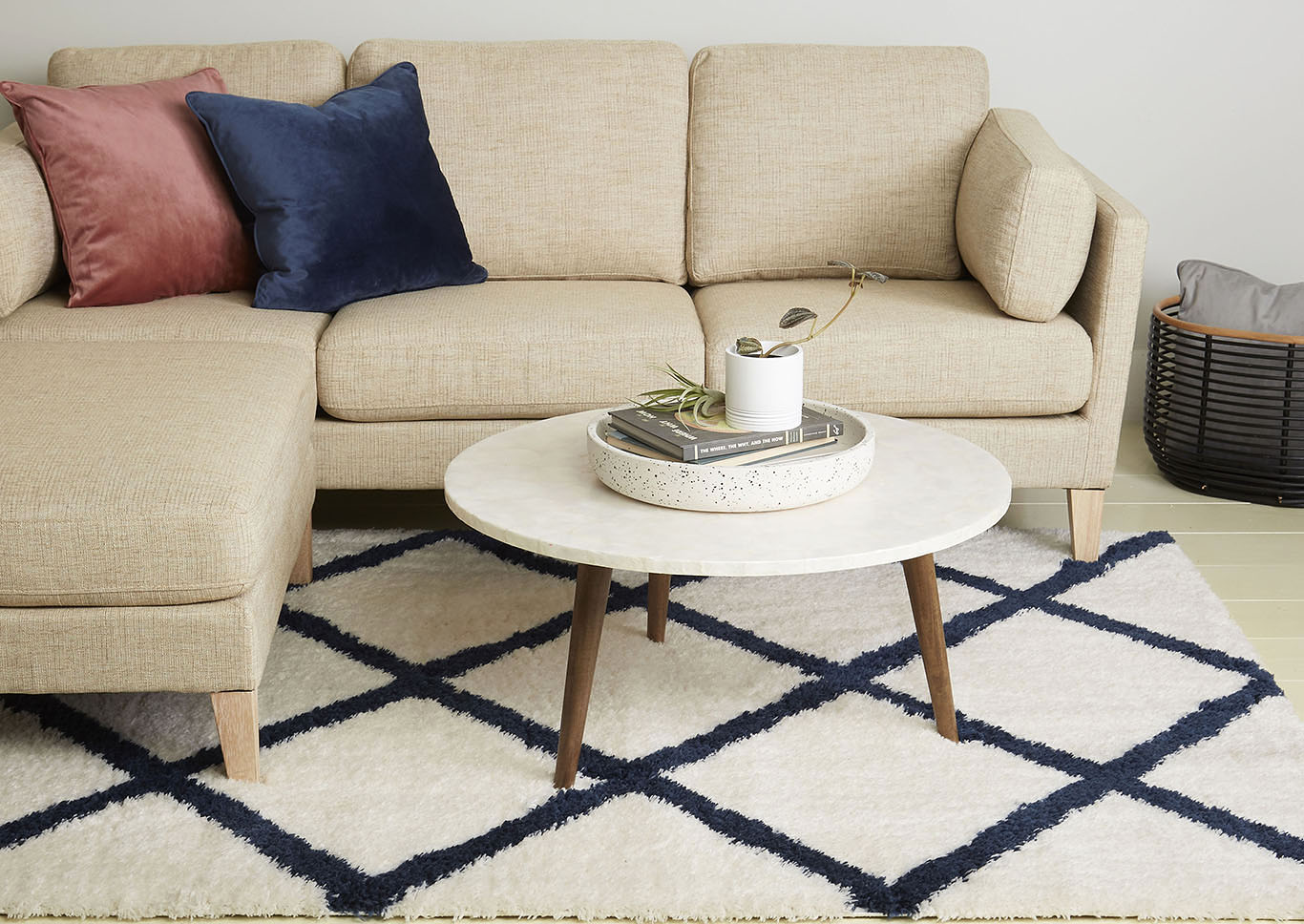 Carmela Tali Ivory-Navy Area Rug,Home Dynamix