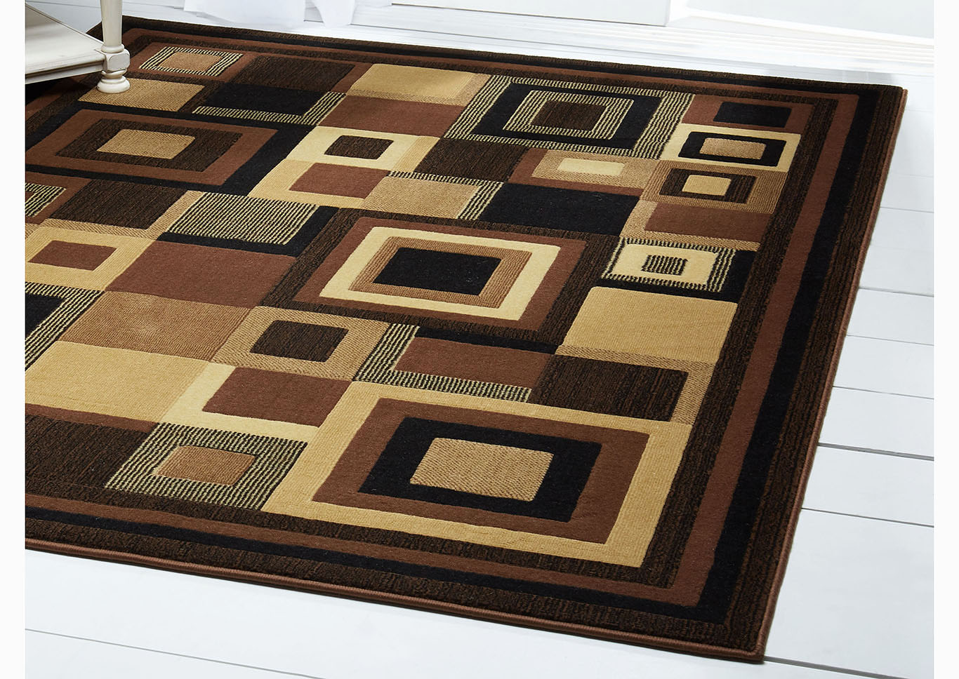 Catalina Virginia Black-Brown Area Rug,Home Dynamix