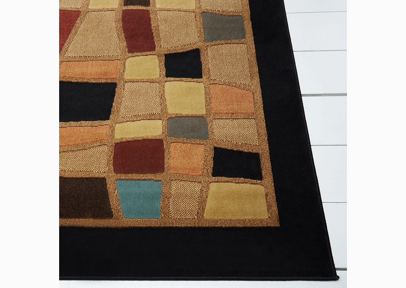 Home Dynamix Catalina Hillsby Contemporary Area Rug 5'3"x7'2" Geometric Black/Brown/Red,Home Dynamix