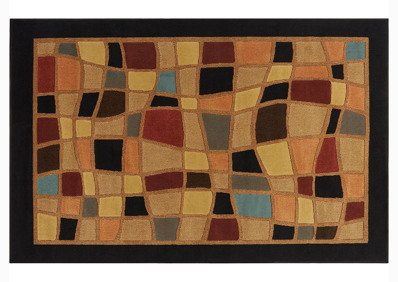 Home Dynamix Catalina Hillsby Contemporary Area Rug 5'3"x7'2" Geometric Black/Brown/Red,Home Dynamix